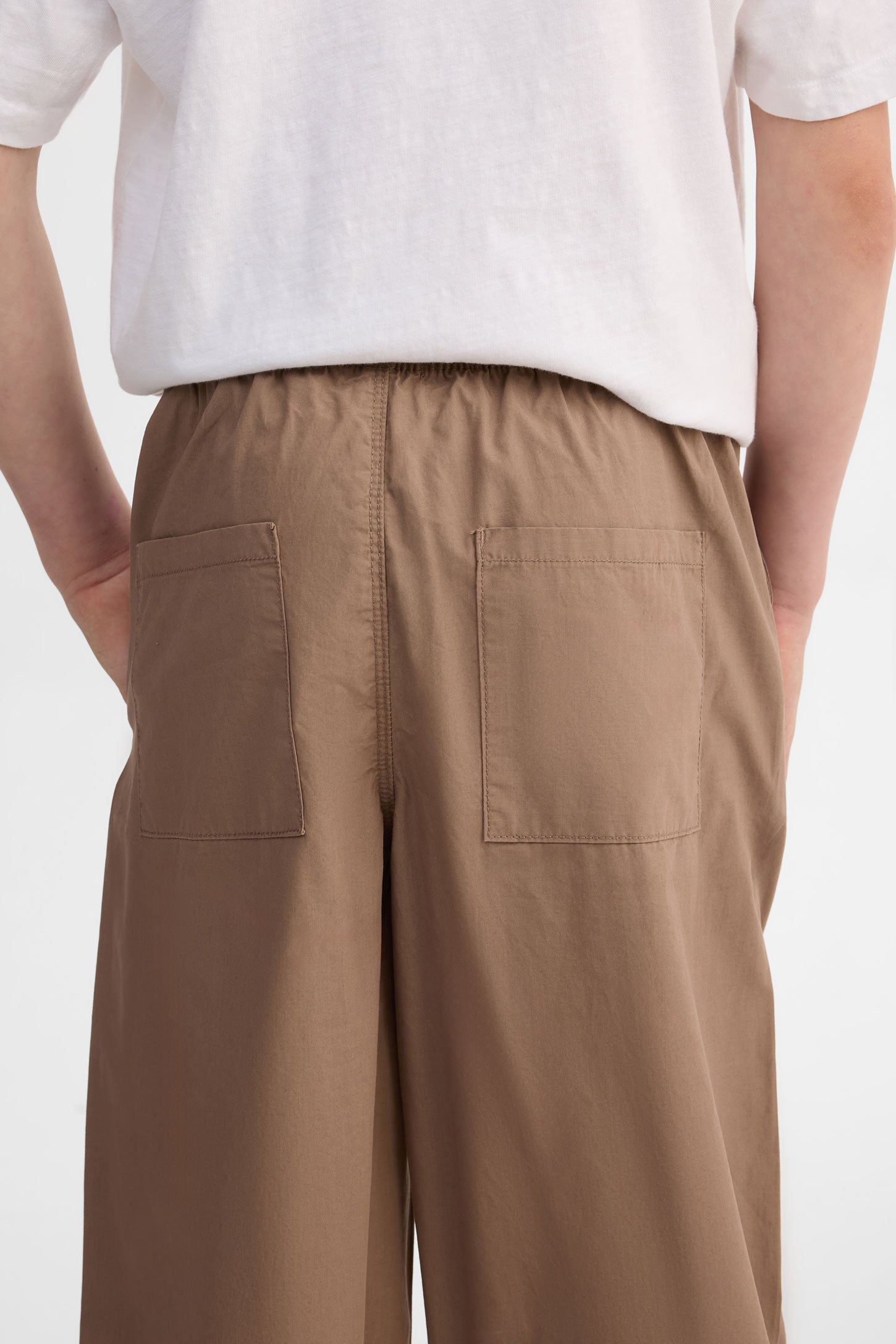 Pantalon parachute coton - Ado garçon && TAUPE