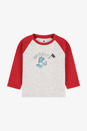 Chandail col rond manches longues, 2/15$ - Bébé garçon && ROUGE