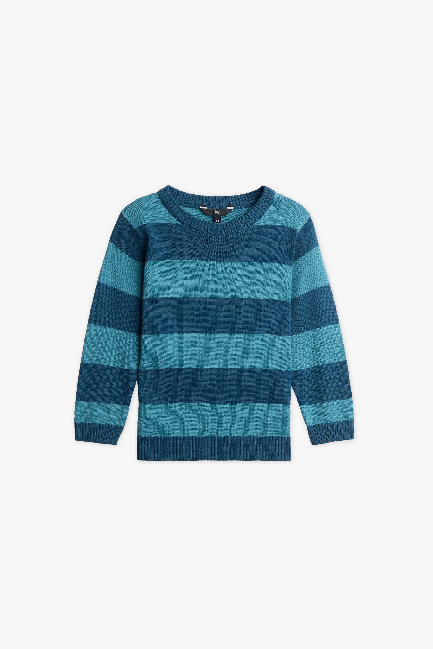 Chandail tricot col rond - Bébé garçon && SARCELLE/MULTI