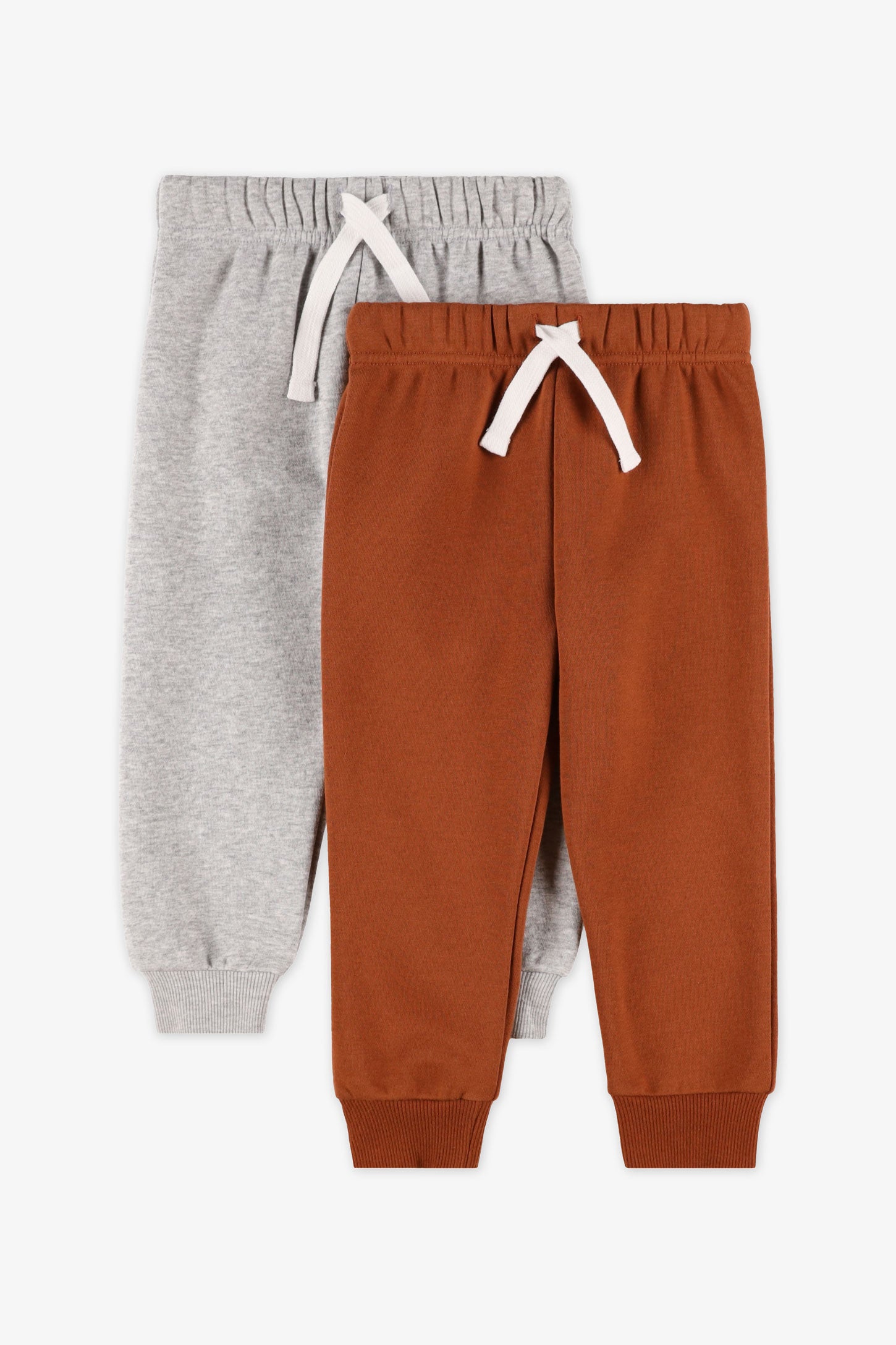 Lot de 2 pantalons jogger, 2T-3T - Bébé garçon && CHAMEAU