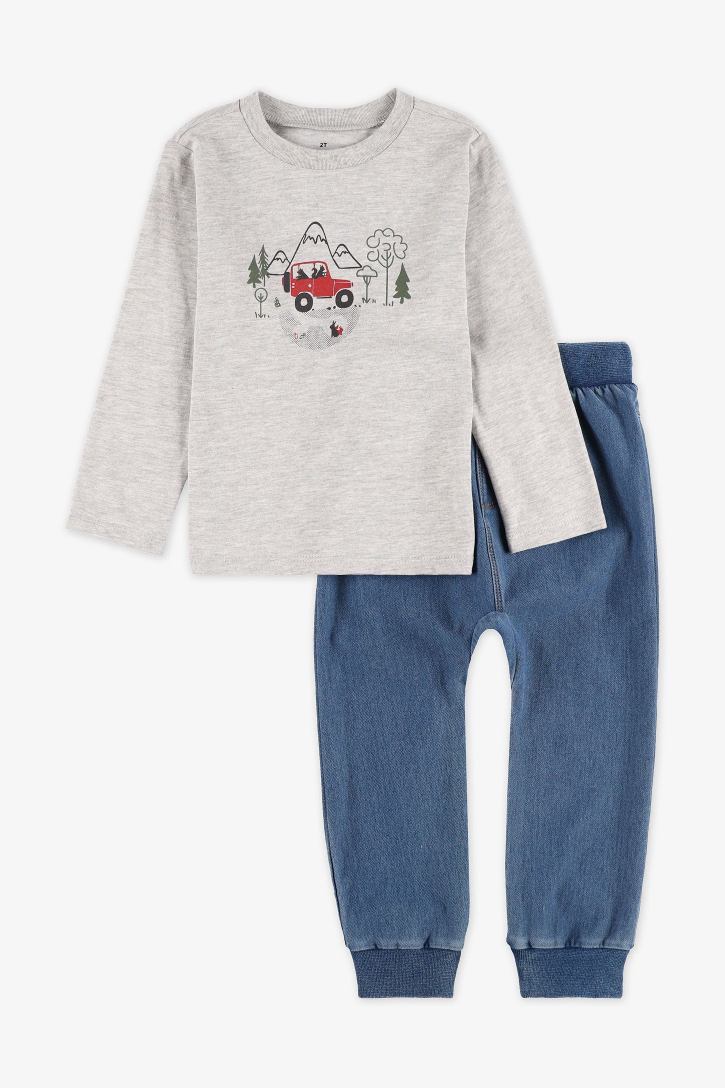 Ensemble 2-pièces, 2T-3T - Bébé garçon && MIX GRIS CLAIR