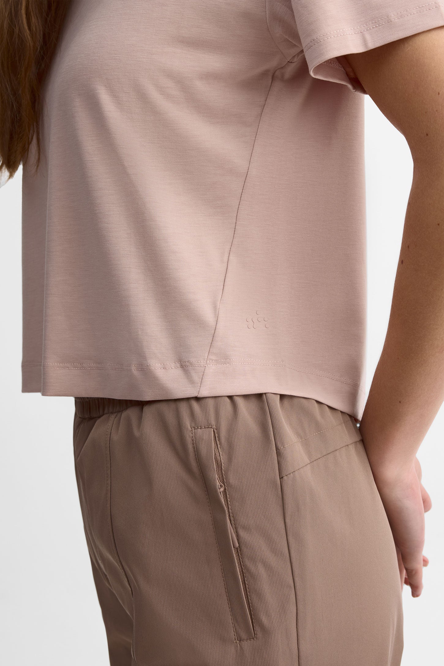 T-shirt col rond lyocell - Femme && ROSE