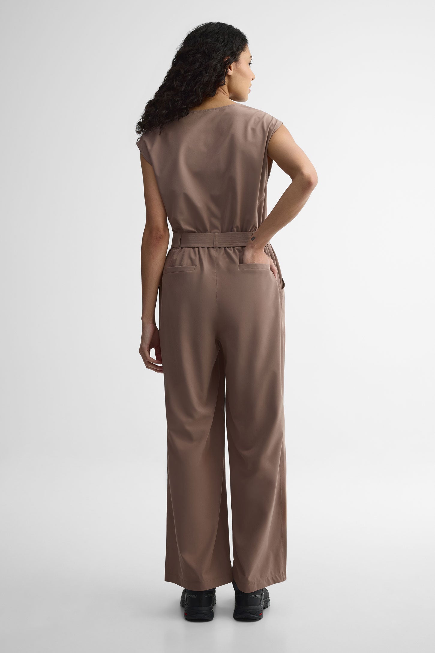 Combinaison ajustée col en V - Femme && TAUPE