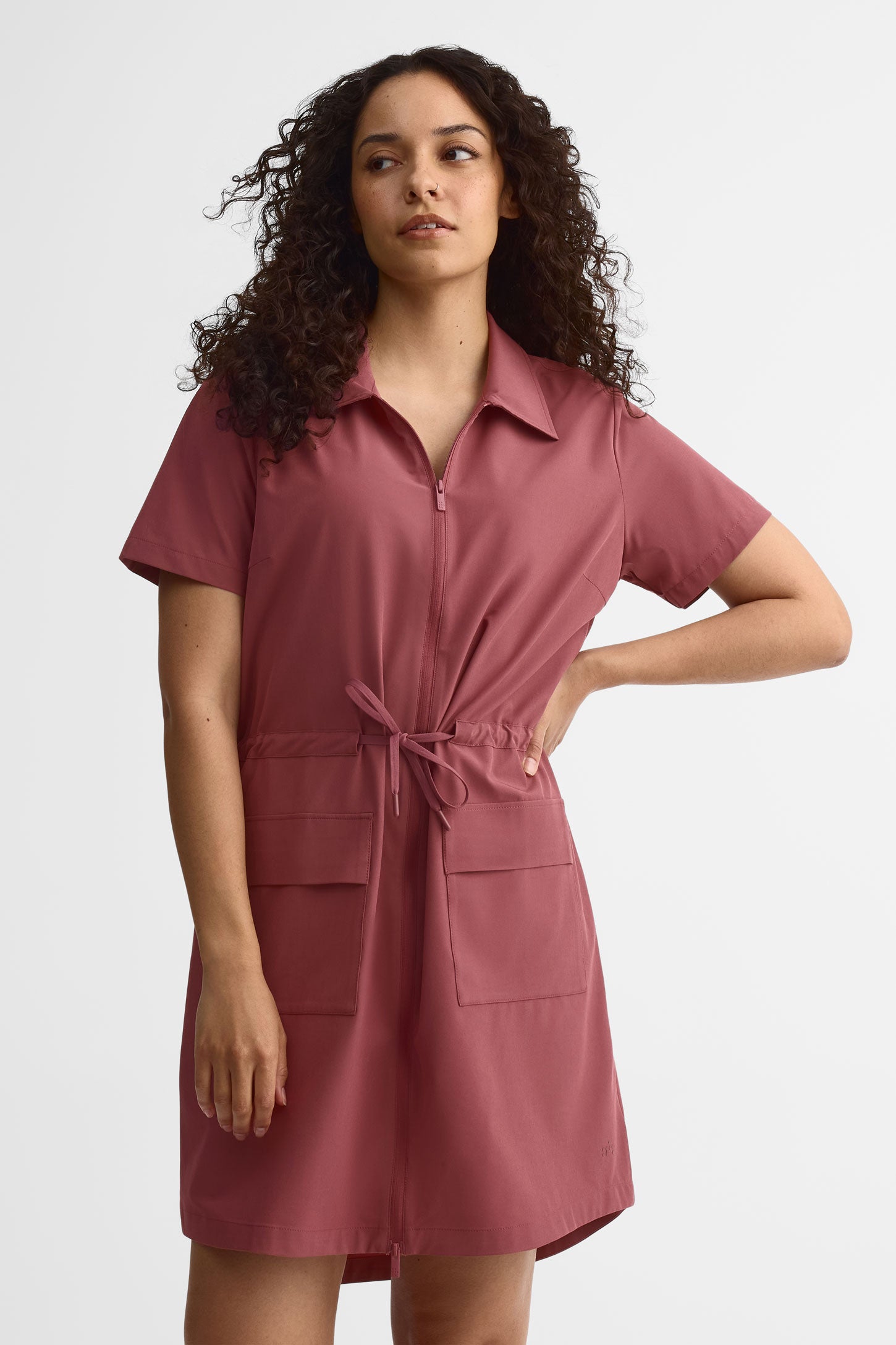 Robe manches courtes - Femme && BOURGOGNE