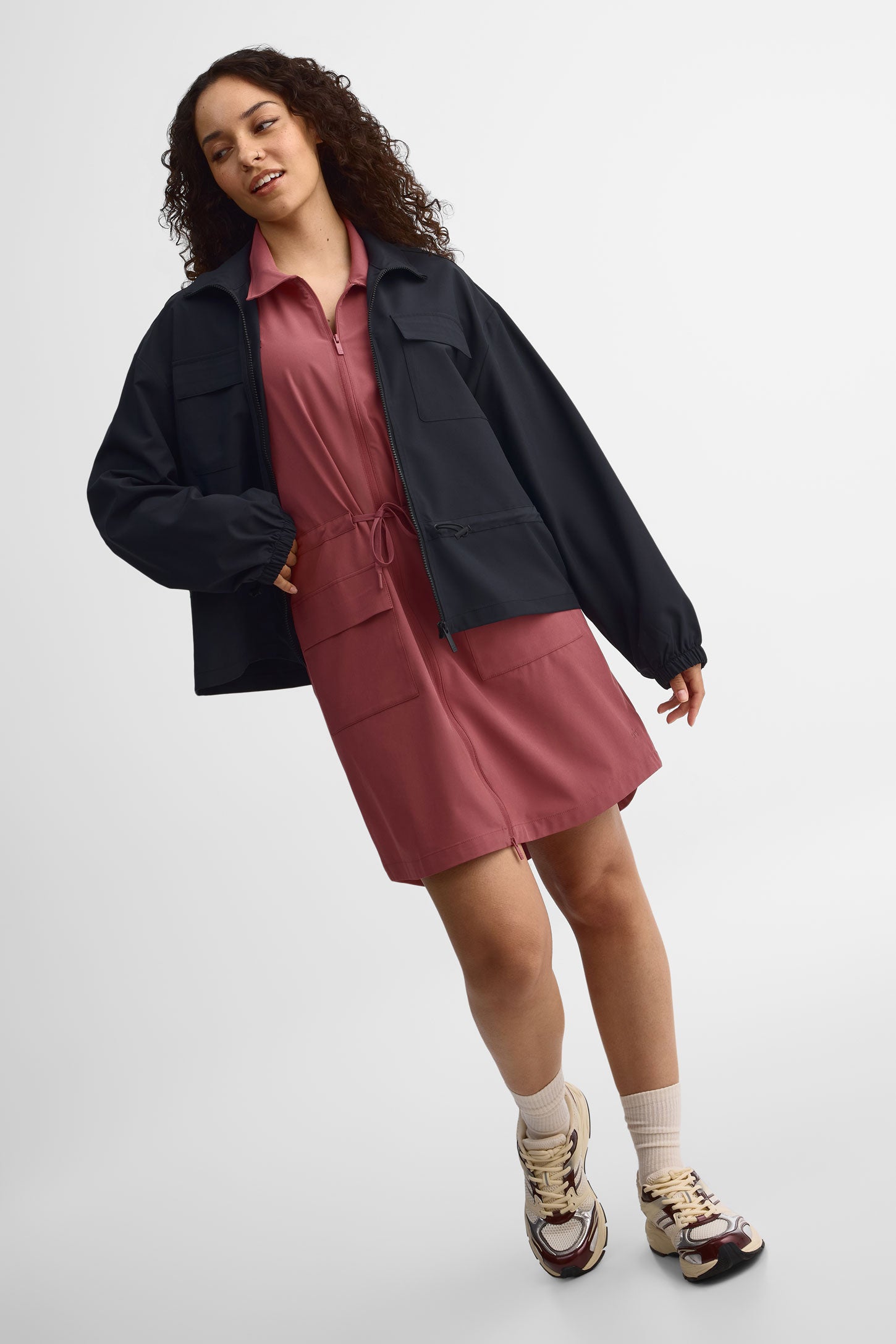 Robe manches courtes - Femme && BOURGOGNE