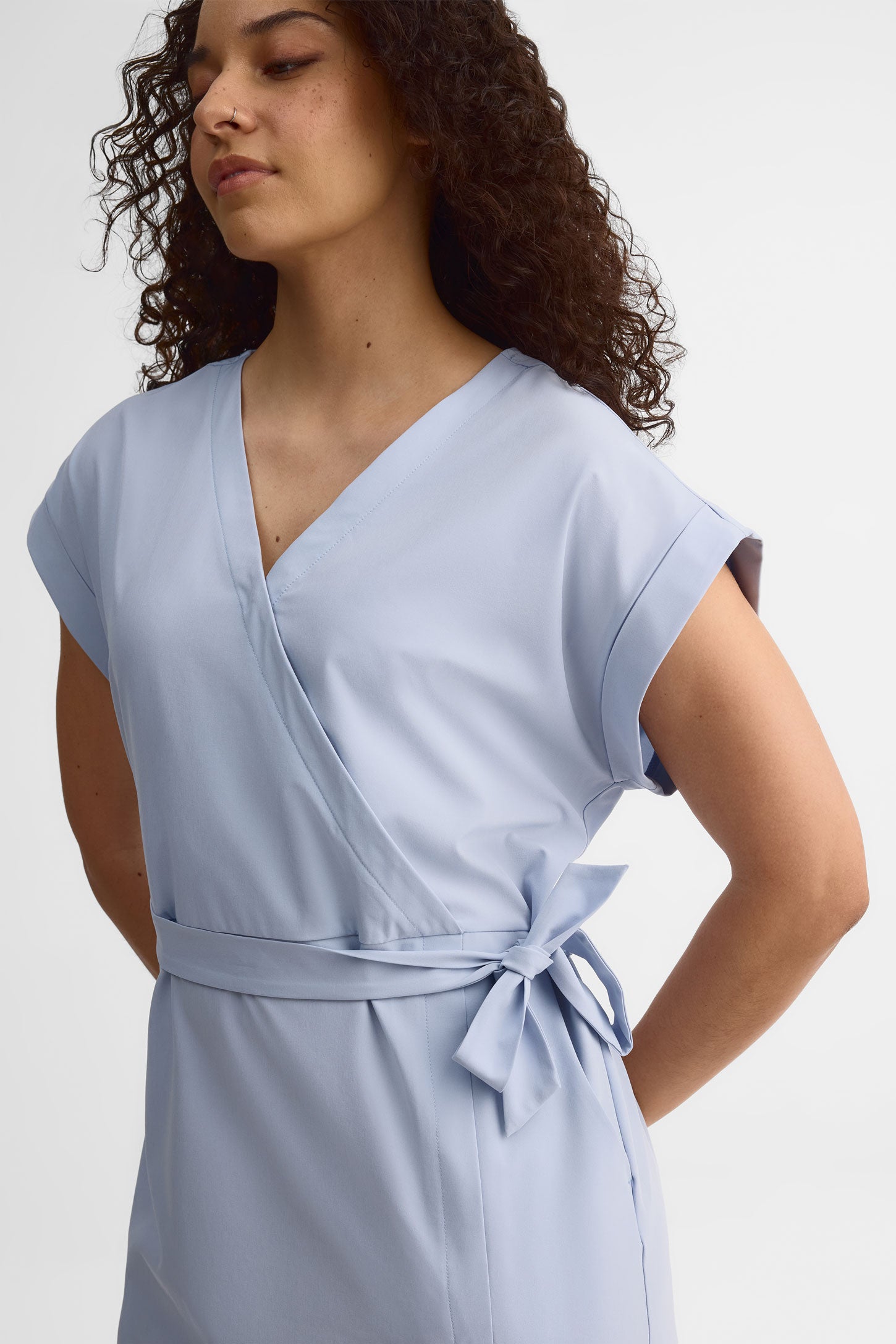 Robe portefeuille - Femme && BLEU