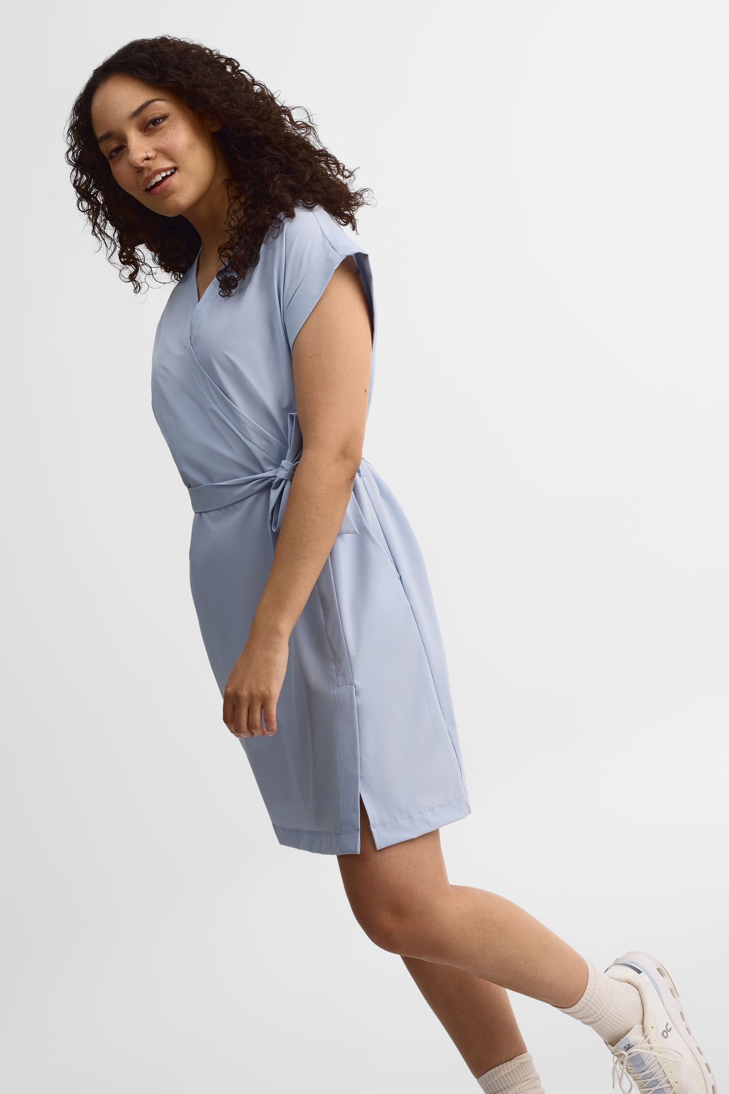 Robe portefeuille - Femme && BLEU