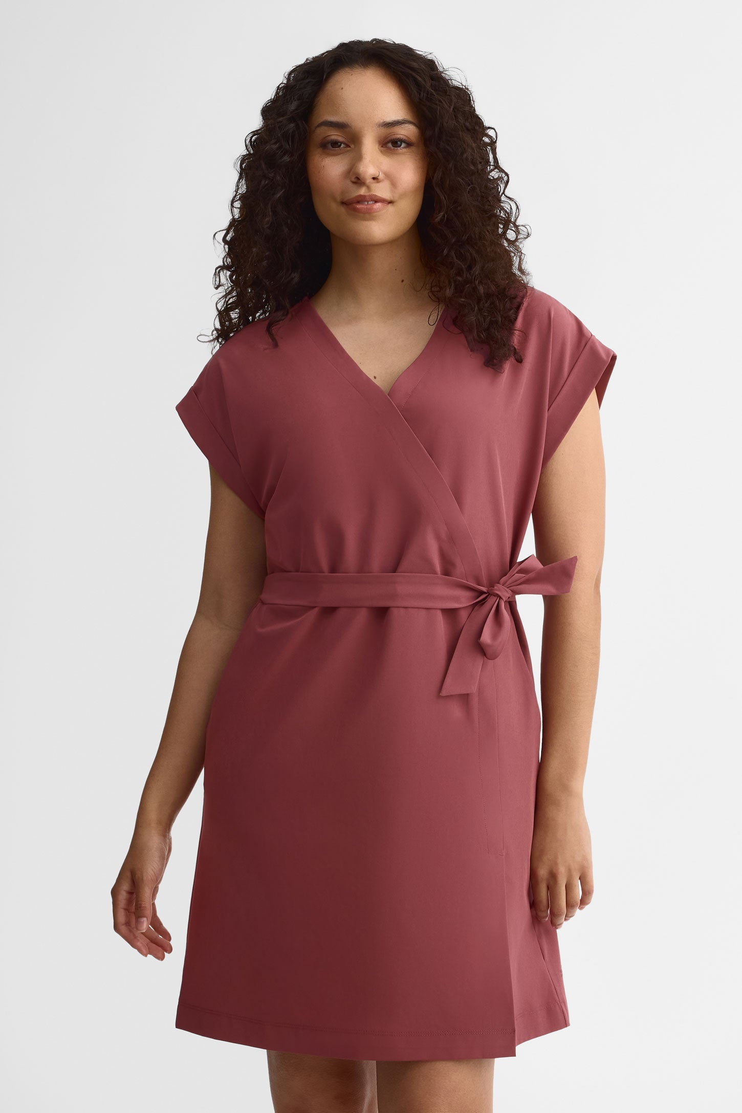 Robe portefeuille - Femme && BOURGOGNE