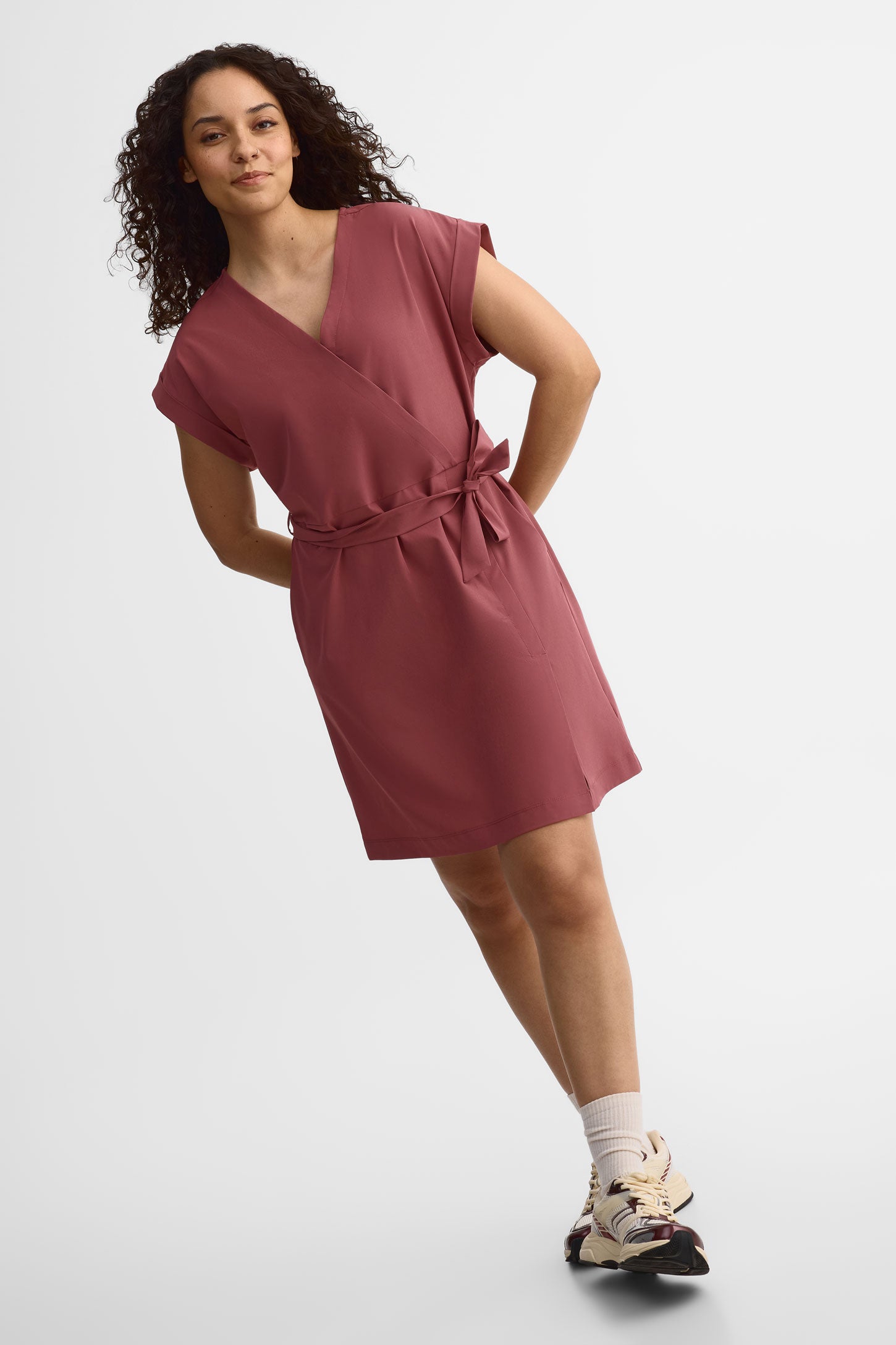 Robe portefeuille - Femme && BOURGOGNE