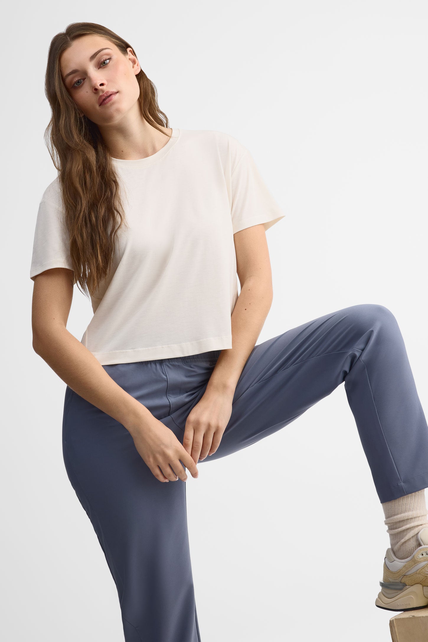 Pantalon coupe ajustée - Femme && GRIS