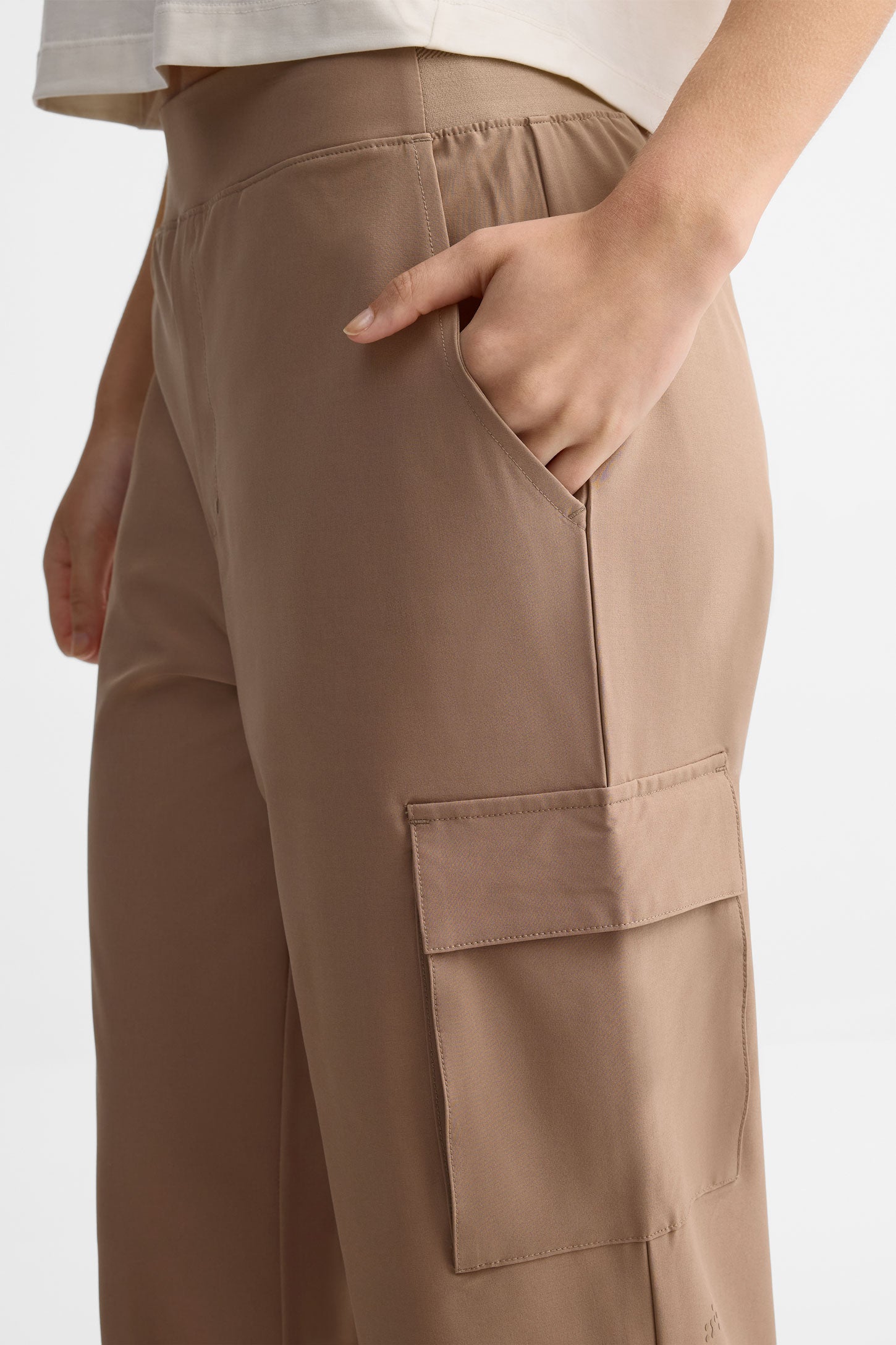 Pantalon jambe large - Femme && TAUPE