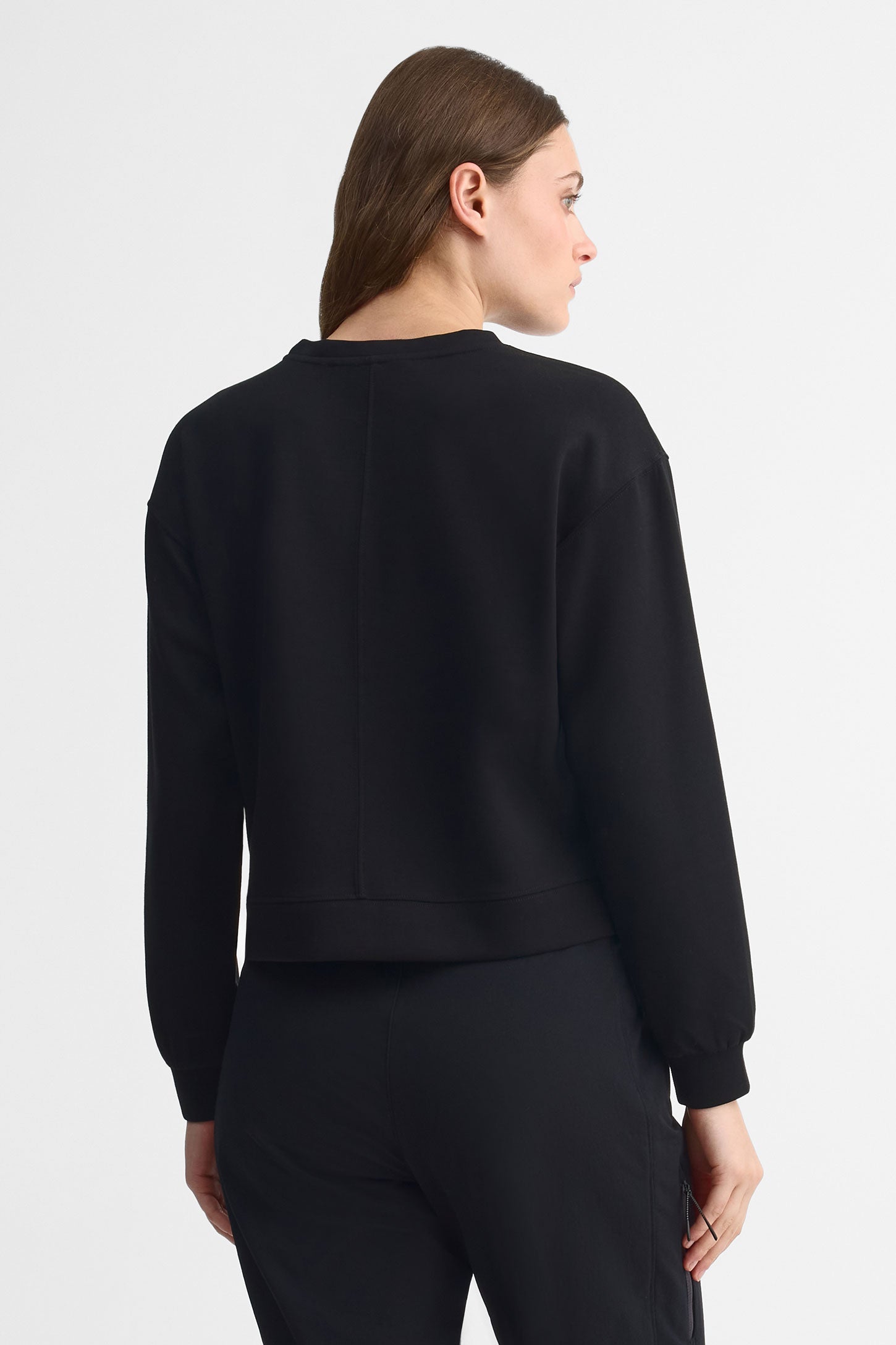 Chandail col rond modal - Femme && NOIR