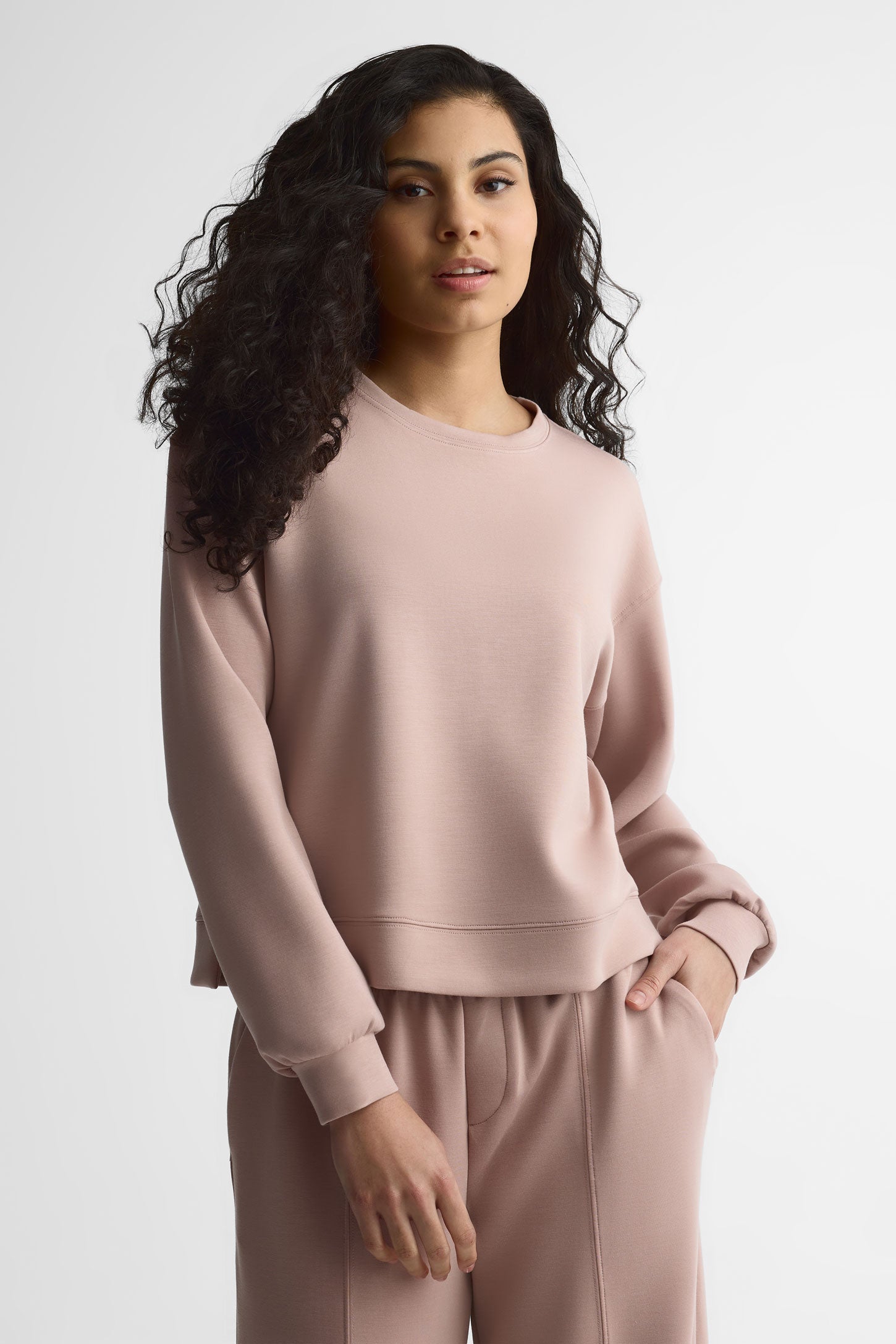 Chandail col rond modal - Femme && ROSE