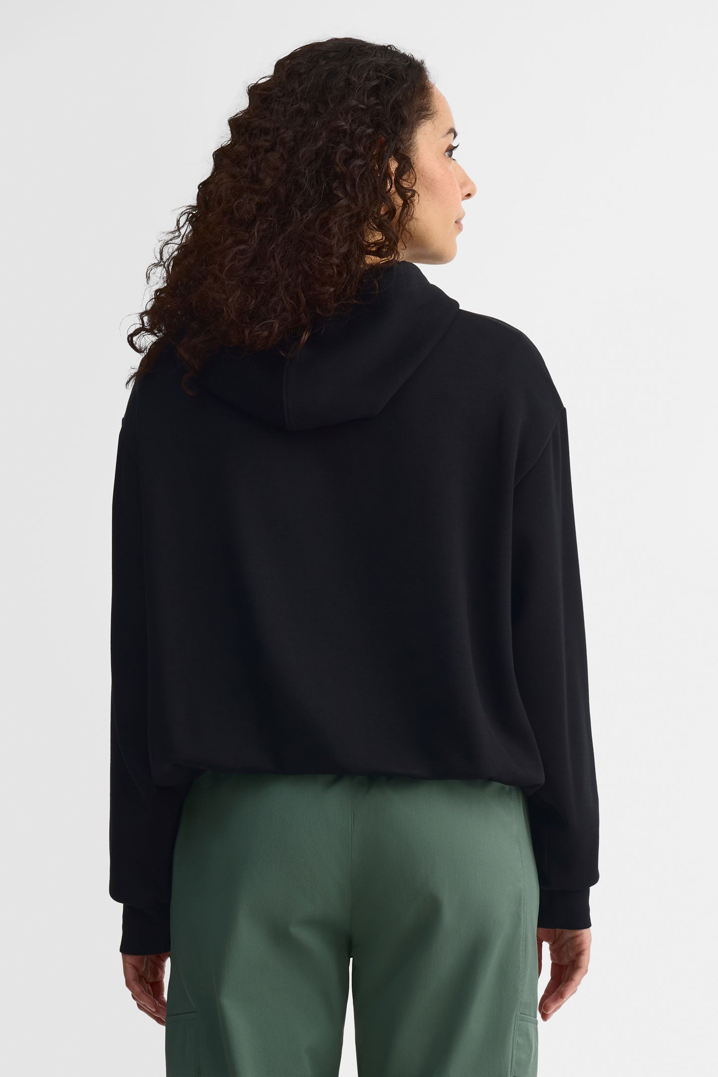 Chandail à capuchon modal - Femme && NOIR