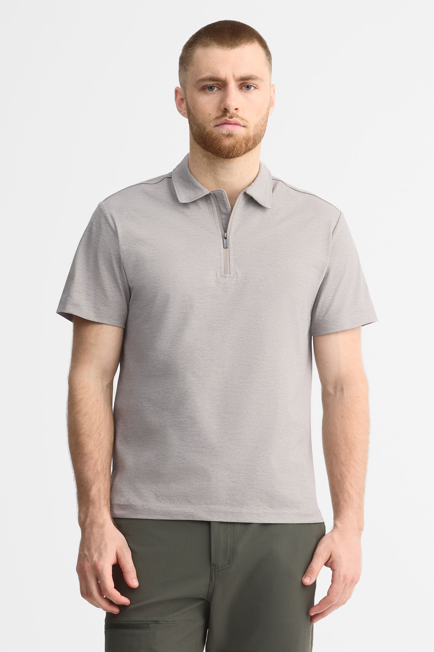 Polo manches courtes - Homme && GRIS MIXTE