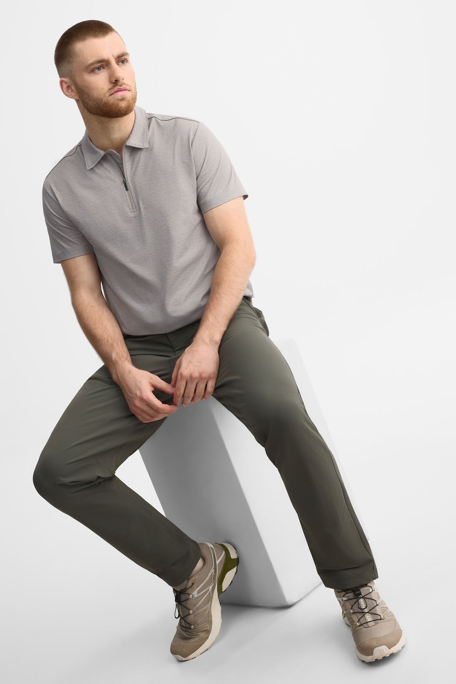 Polo manches courtes - Homme && GRIS MIXTE
