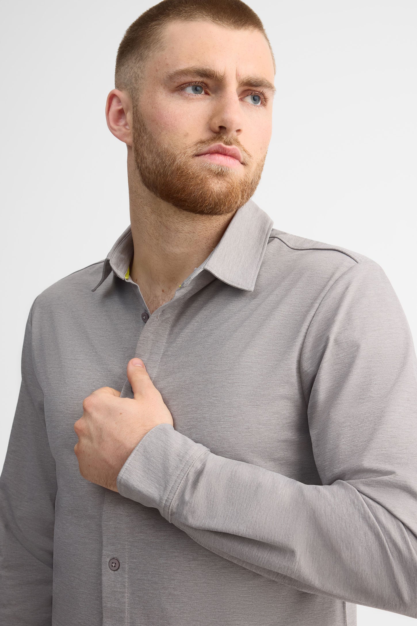 Chemise manches longues - Homme && GRIS MIXTE
