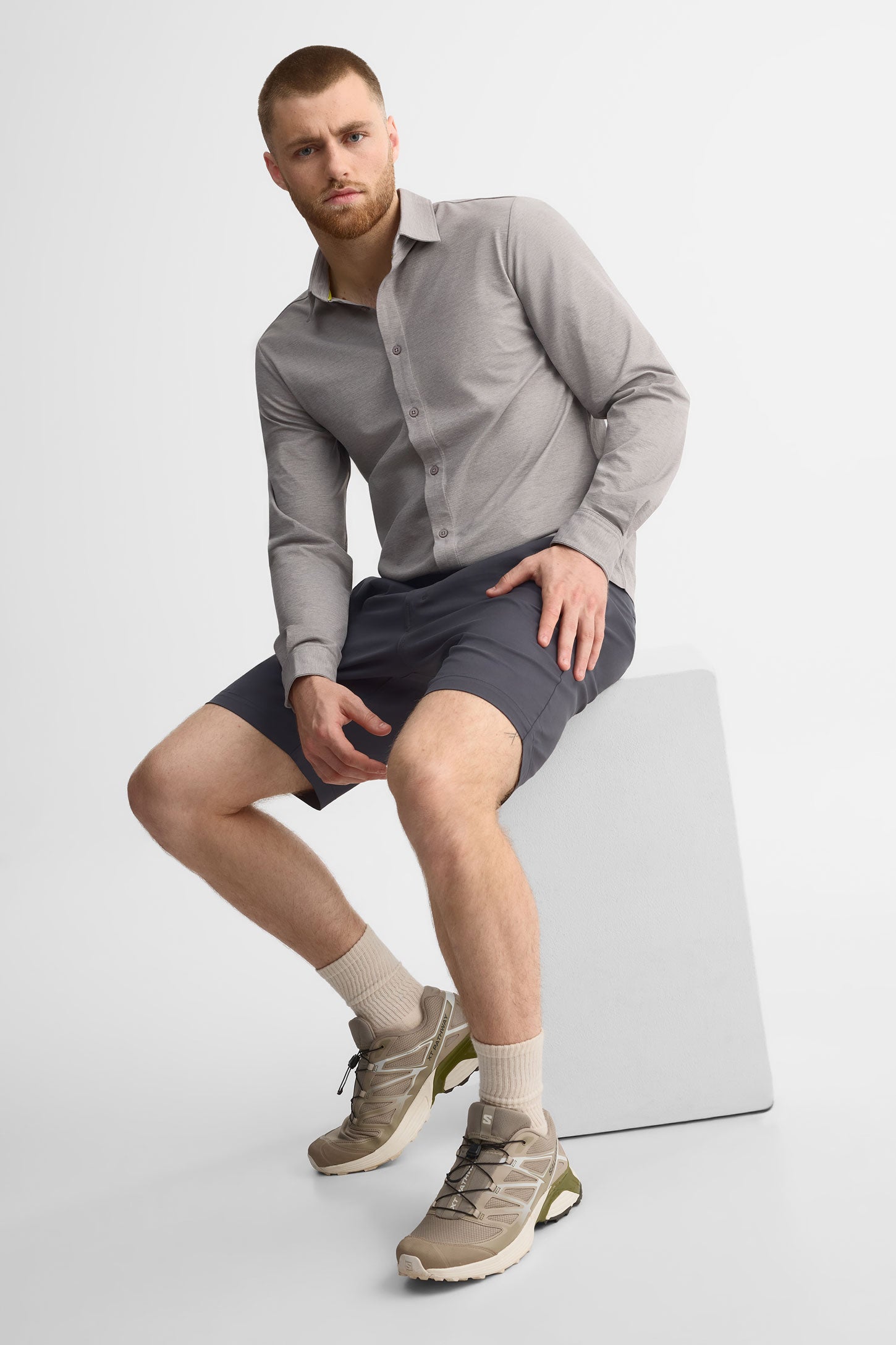 Chemise manches longues - Homme && GRIS MIXTE