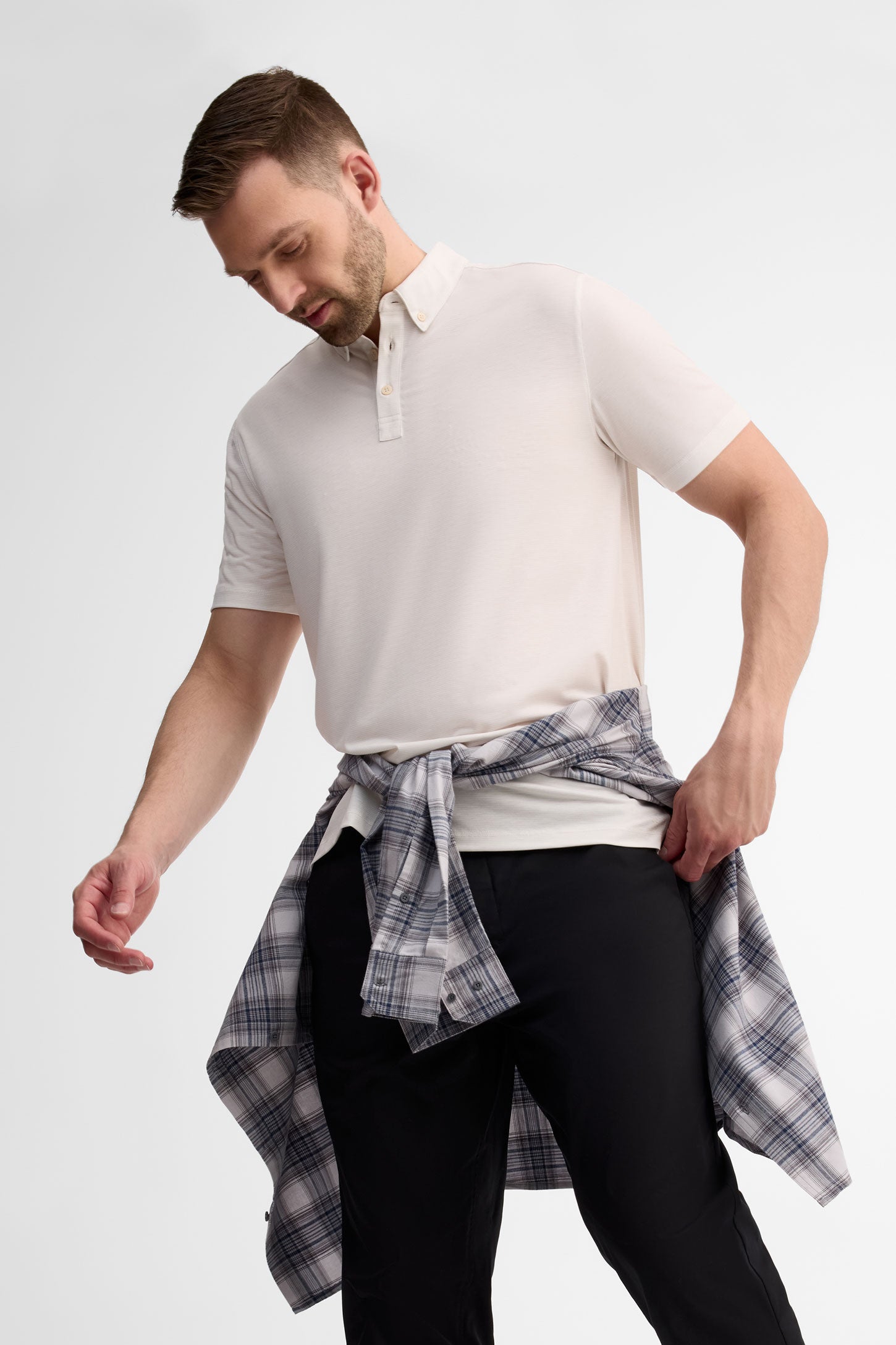 Polo manches courtes - Homme && BEIGE