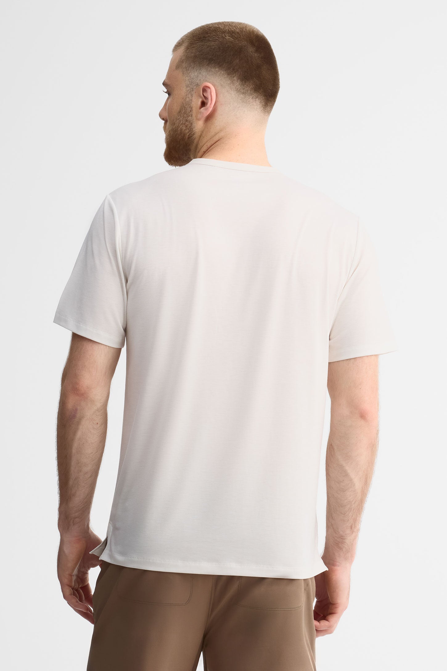T-shirt col rond - Homme && BEIGE