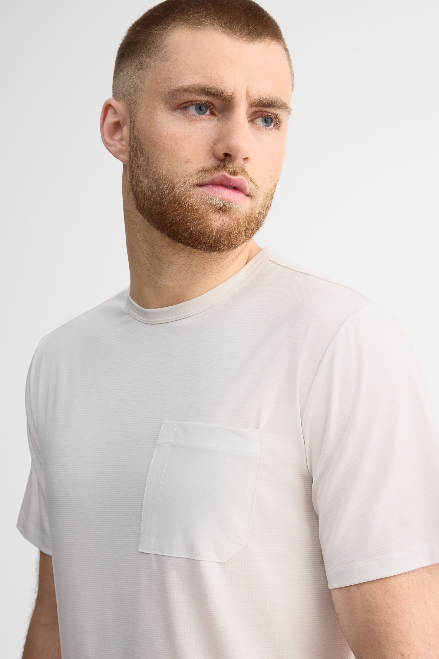 T-shirt col rond - Homme && BEIGE