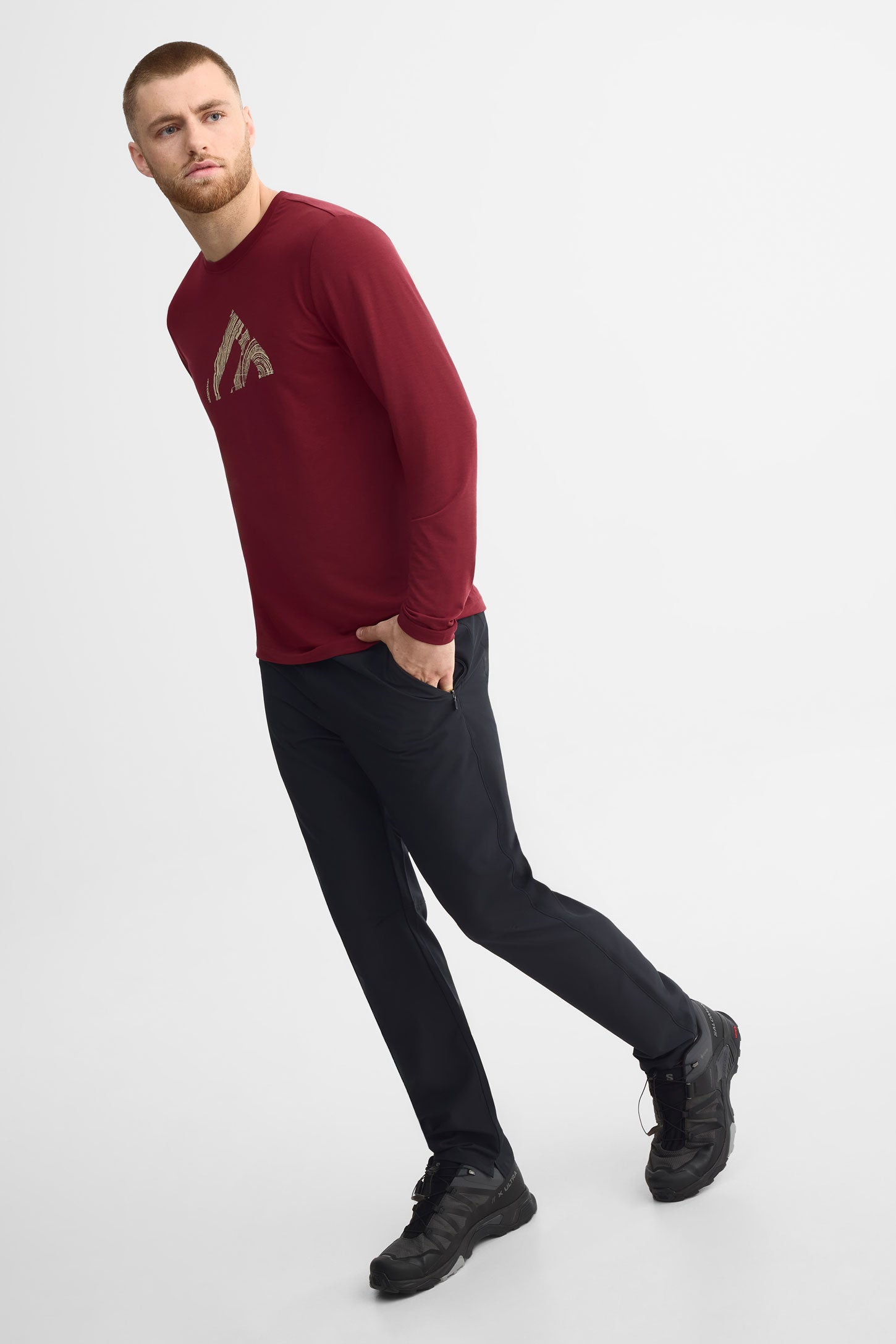 Pantalon taille élastique - Homme && NOIR