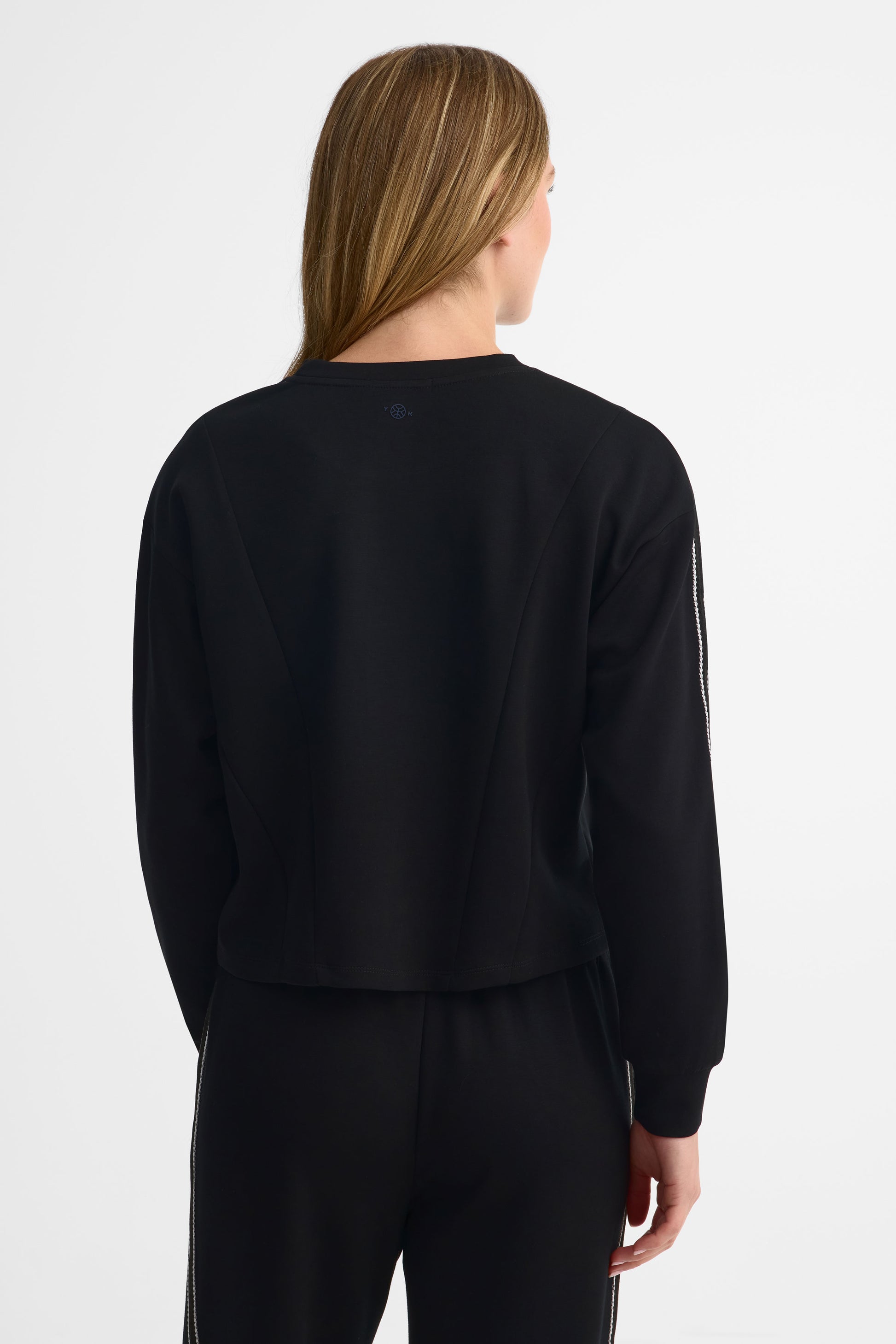Chandail col rond modal ouaté - Femme && NOIR