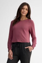Chandail manches longues modal - Femme && BOURGOGNE