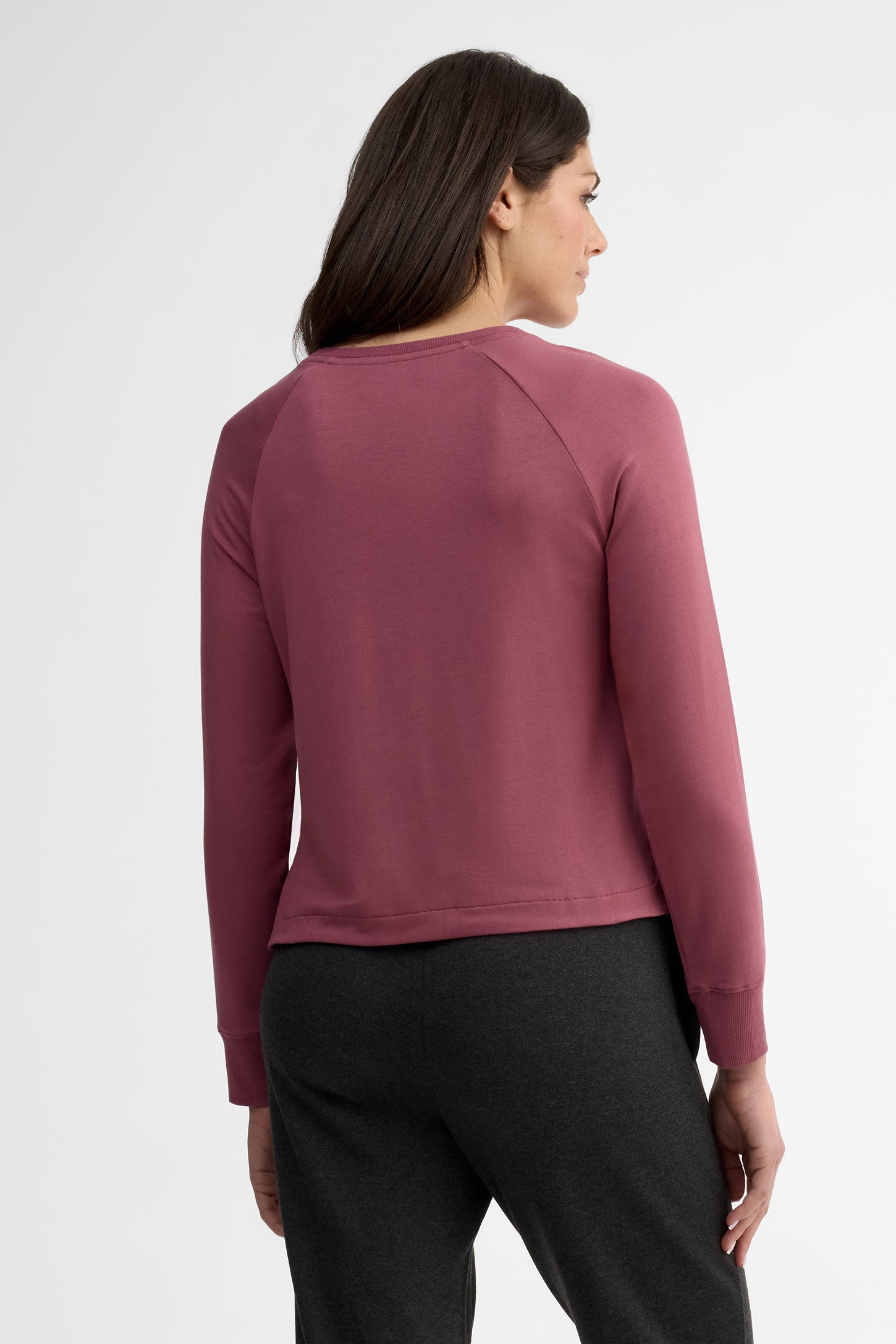 Chandail manches longues modal - Femme && BOURGOGNE