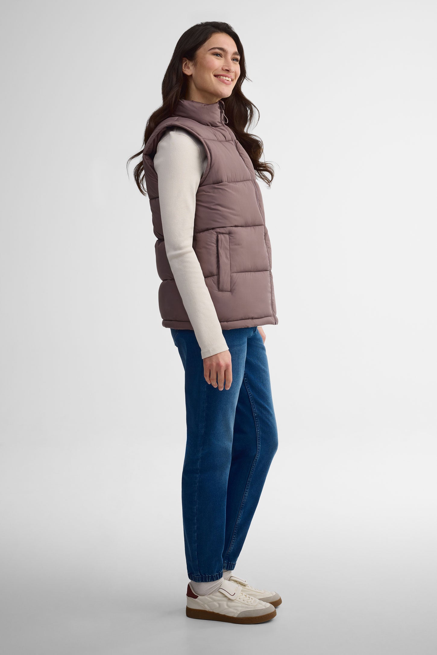 Veste matelassée sans manches - Femme && PRUNE