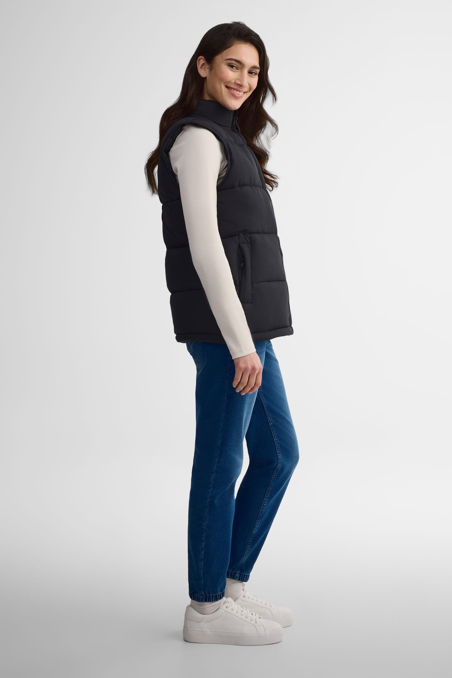 Veste matelassée sans manches - Femme && NOIR