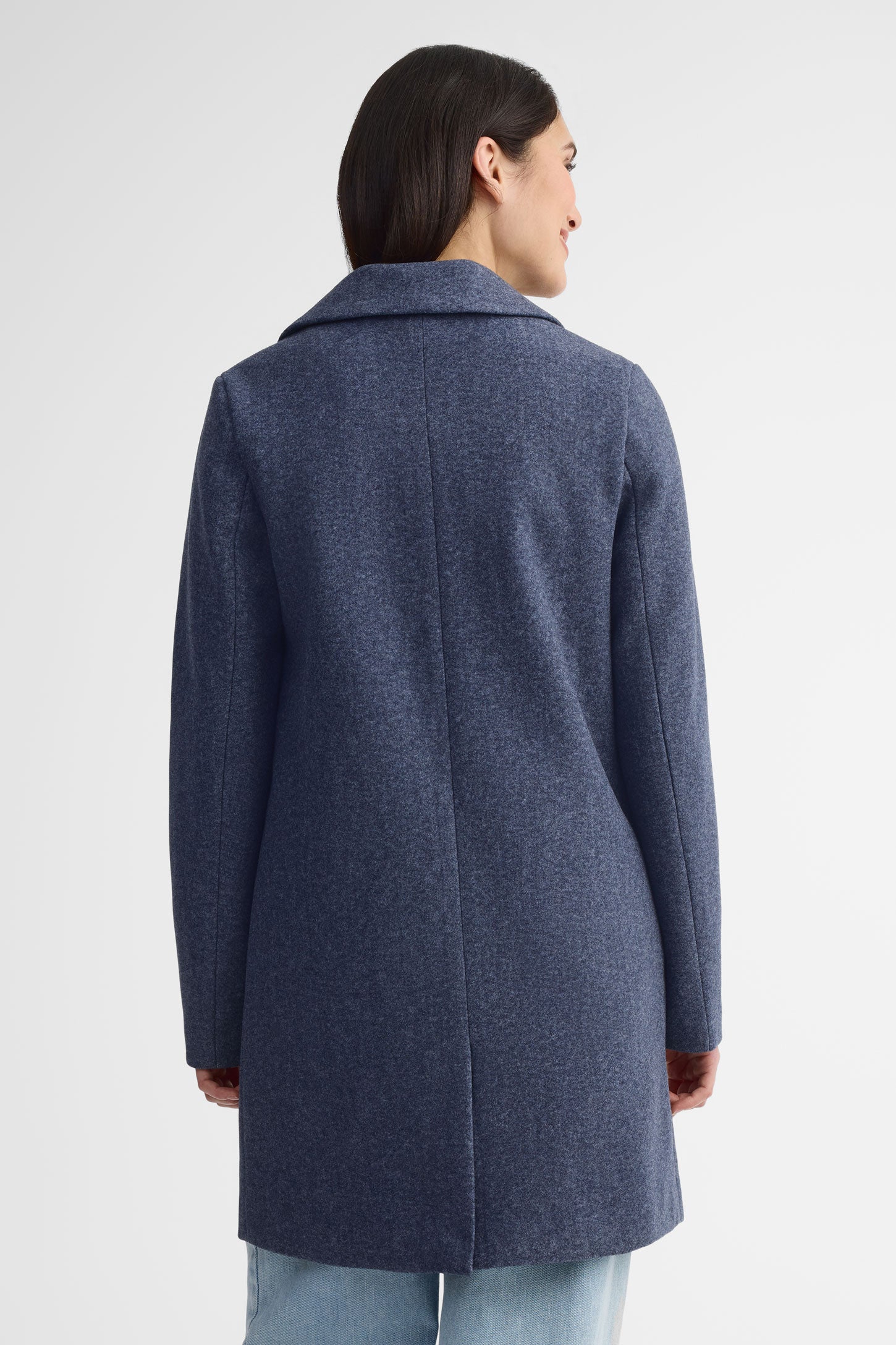 Manteau mi-long doublé - Femme && MARIN MIXTE