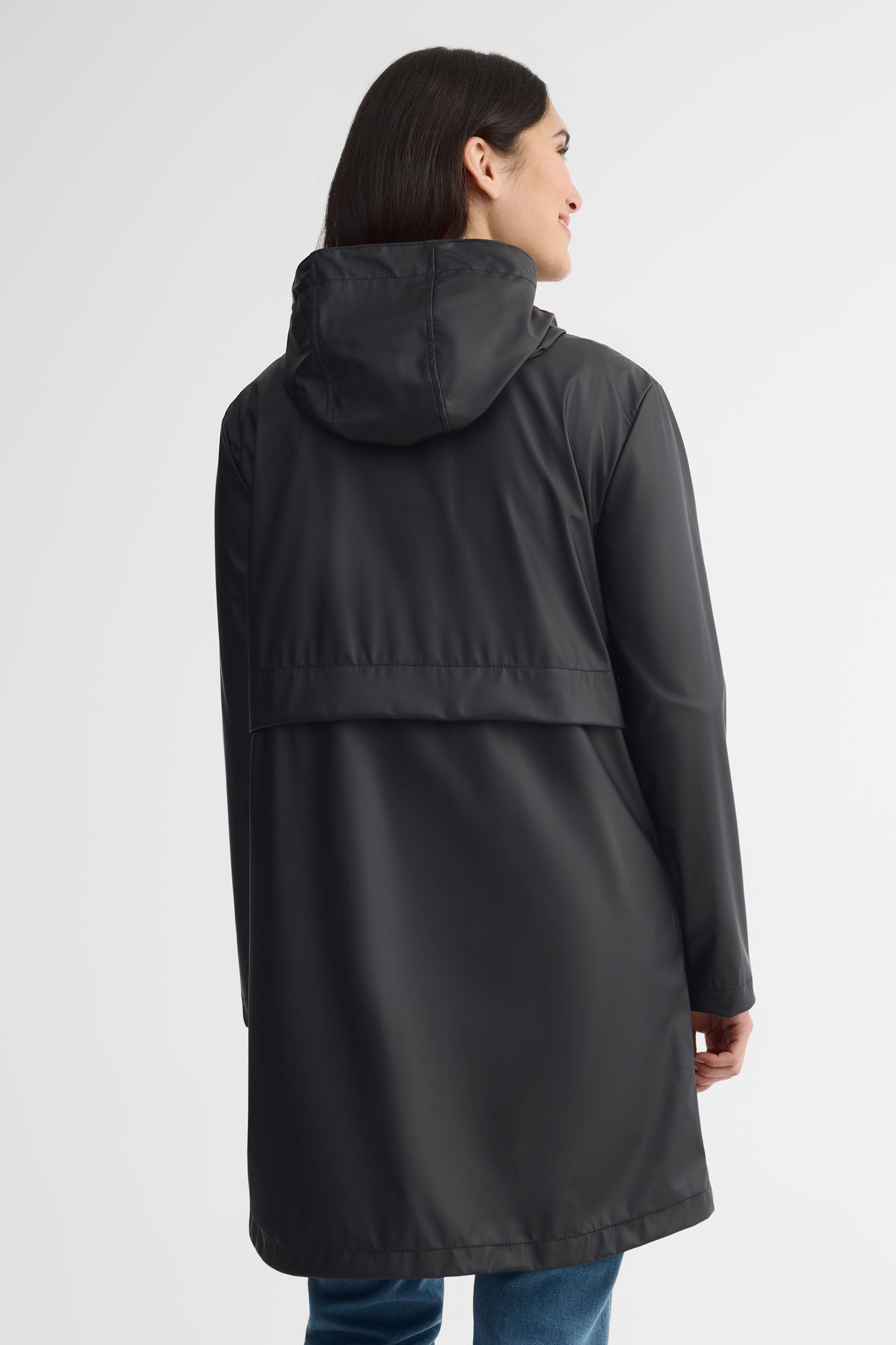 Manteau long imperméable - Femme && NOIR