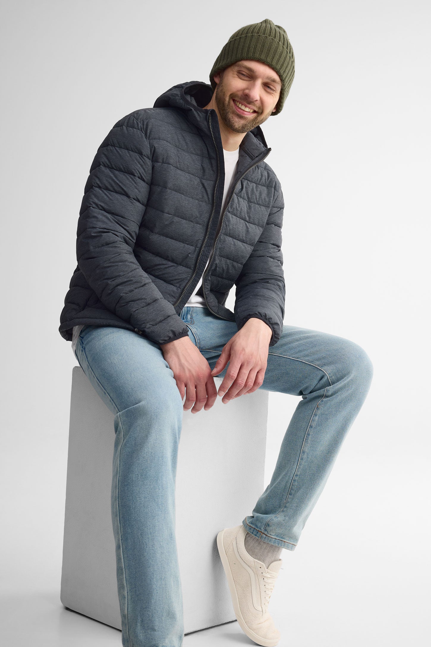 Manteau matelassé résistant à l'eau - Homme && CHARBON