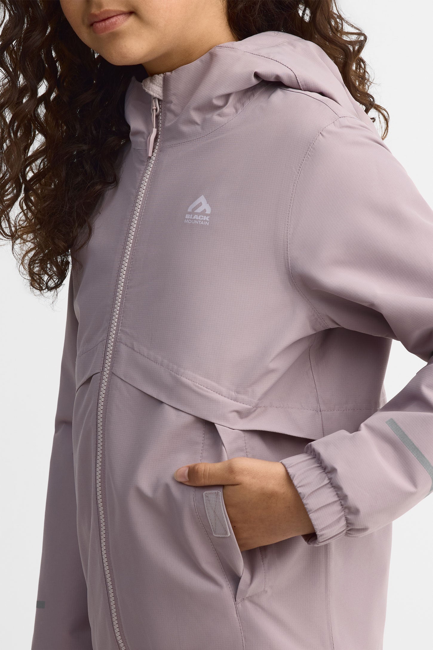 Manteau résistant à l'eau doublé -Teenage fille && MAUVE PALE
