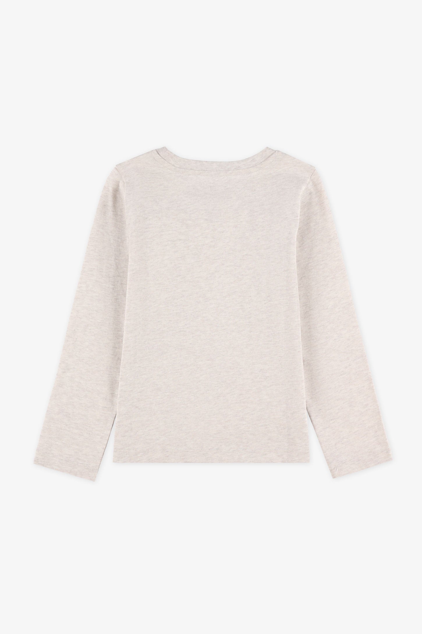 Chandail manches longues coton - Enfant fille && OATMEAL