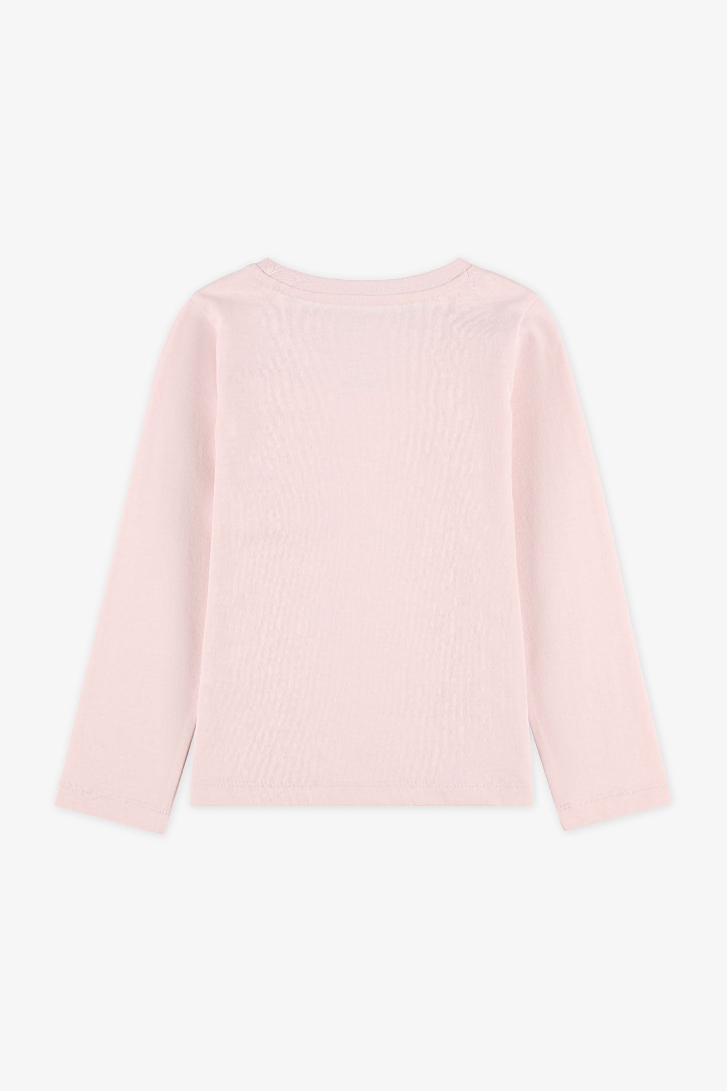 Chandail manches longues coton - Enfant fille && ROSE PALE