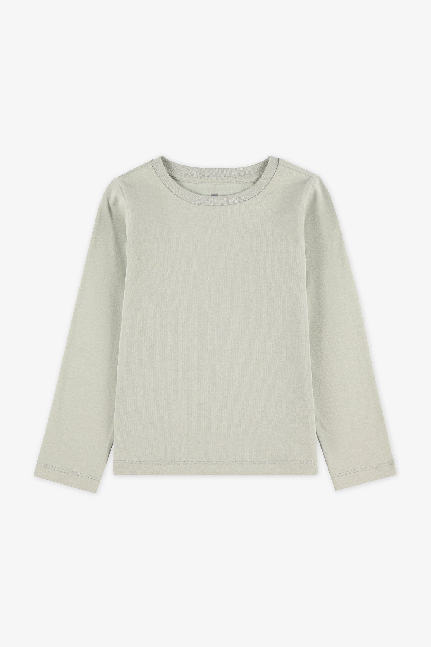 Chandail manches longues coton - Enfant fille && VERT PALE