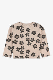 Chandail manches longues coton - 2/20$ - Enfant fille && BEIGE/MULTI