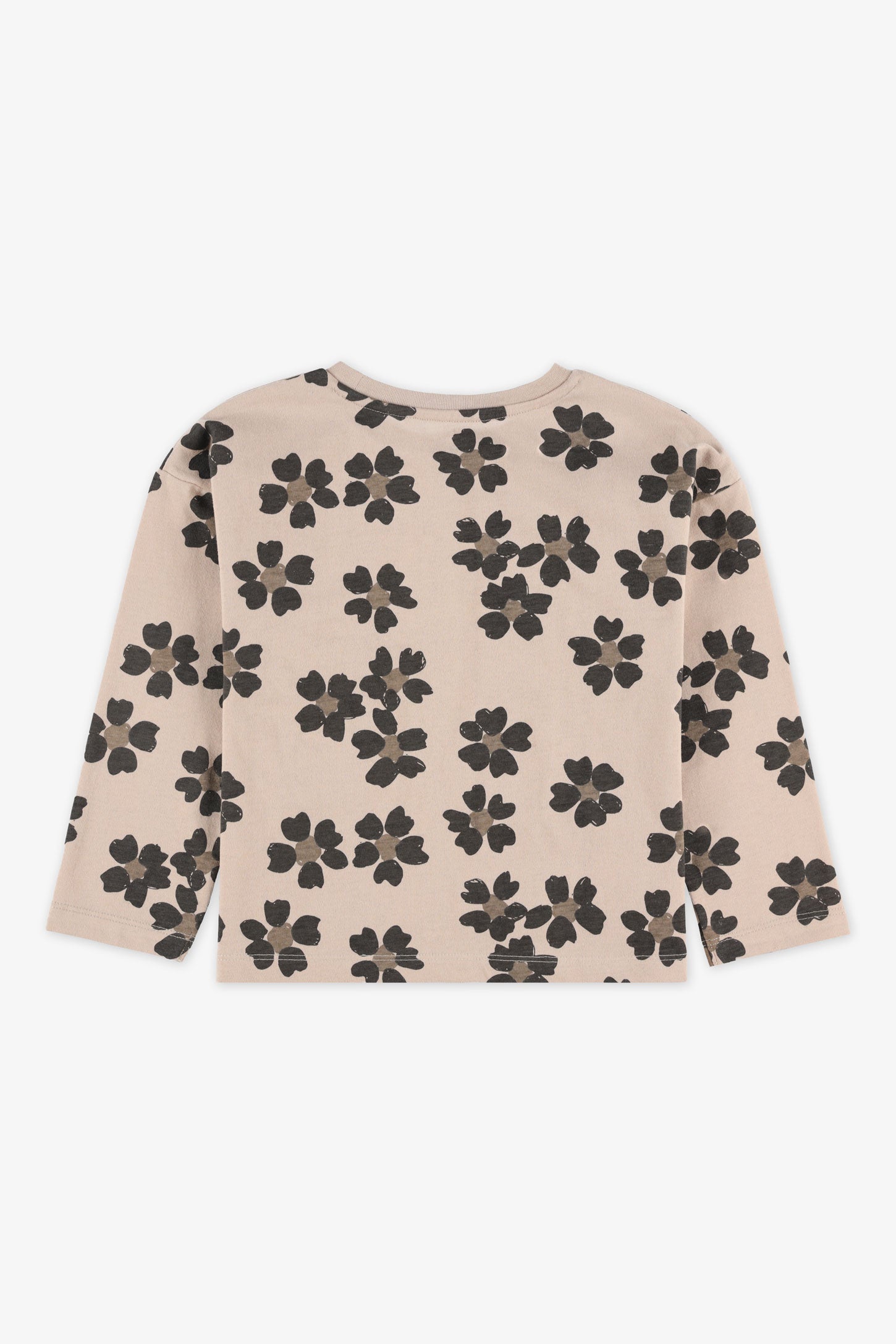 Chandail manches longues coton - 2/20$ - Enfant fille && BEIGE/MULTI