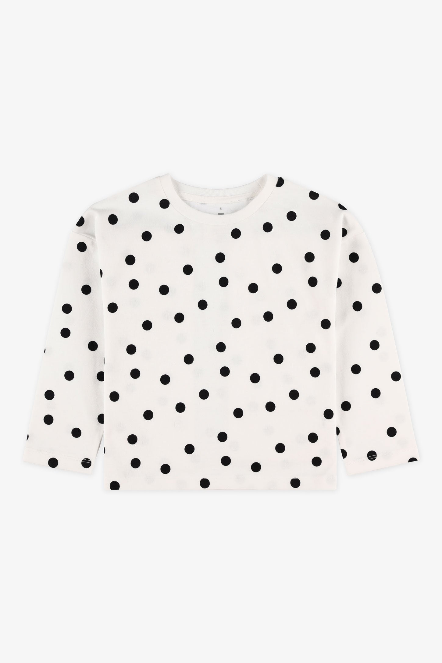 Chandail manches longues coton - 2/20$ - Enfant fille && BLANC CASSÉ/MULTI