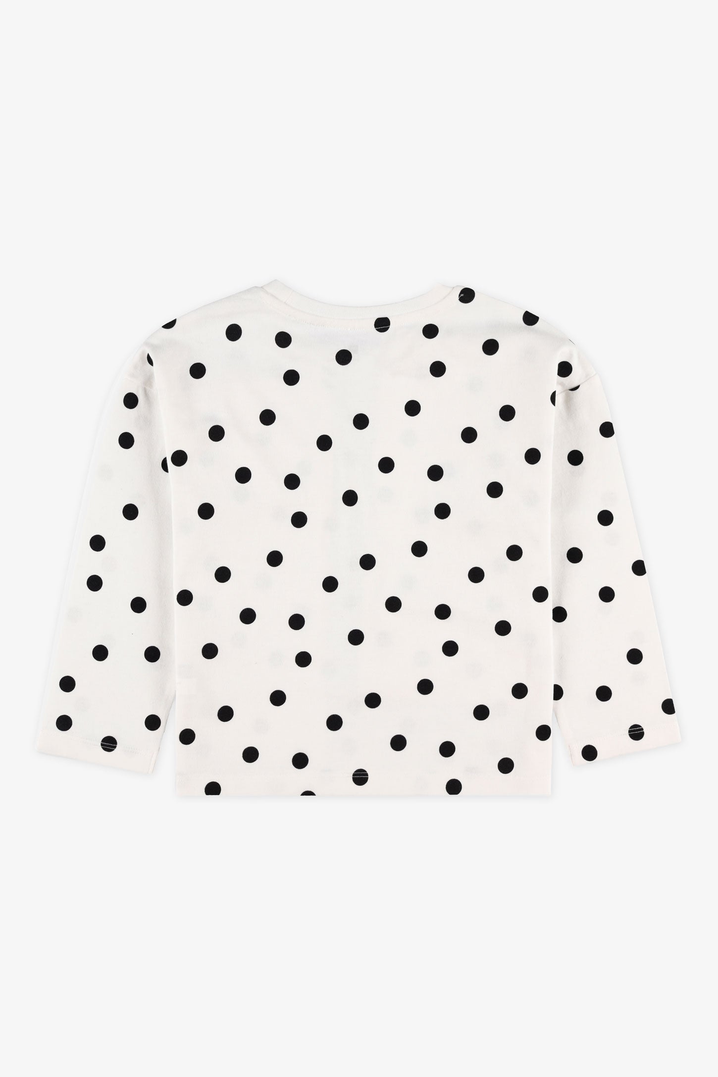 Chandail manches longues coton - 2/20$ - Enfant fille && BLANC CASSÉ/MULTI