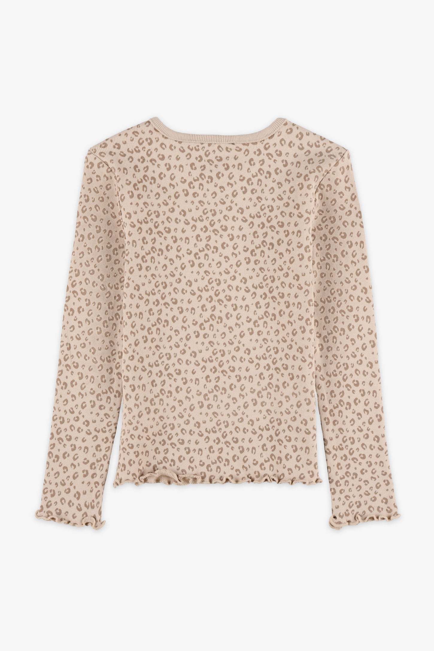 Chandail manches longues côtelé - Enfant fille && BEIGE/MULTI