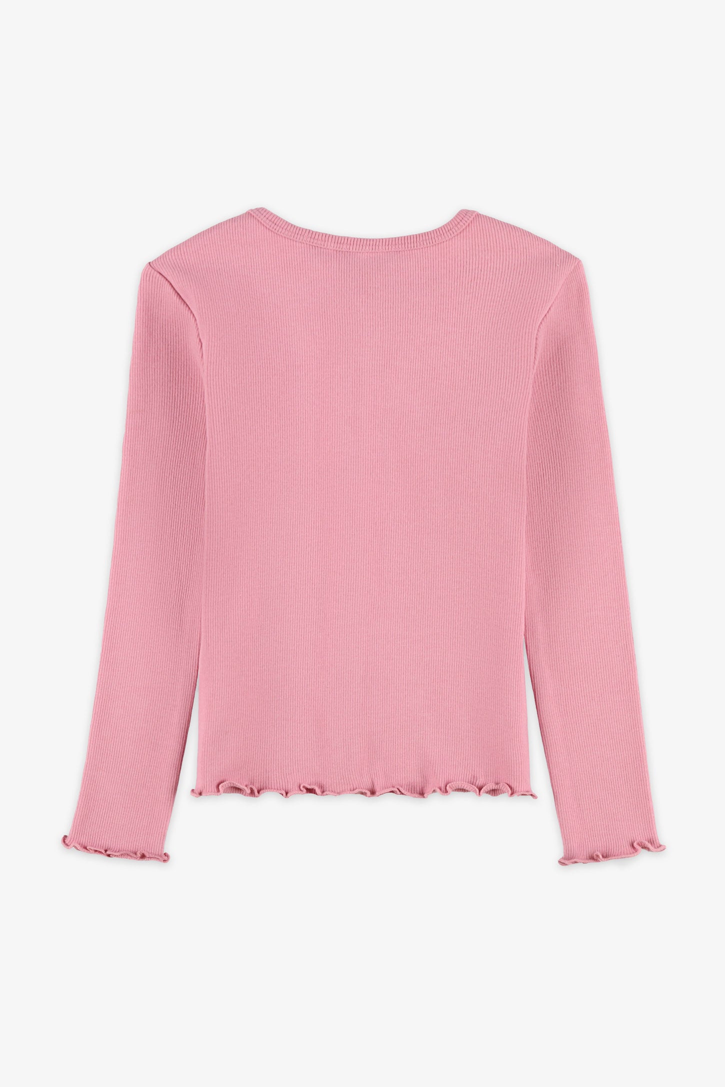 Cardigan côtelé coton - Enfant fille && ROSE FUCHSIA