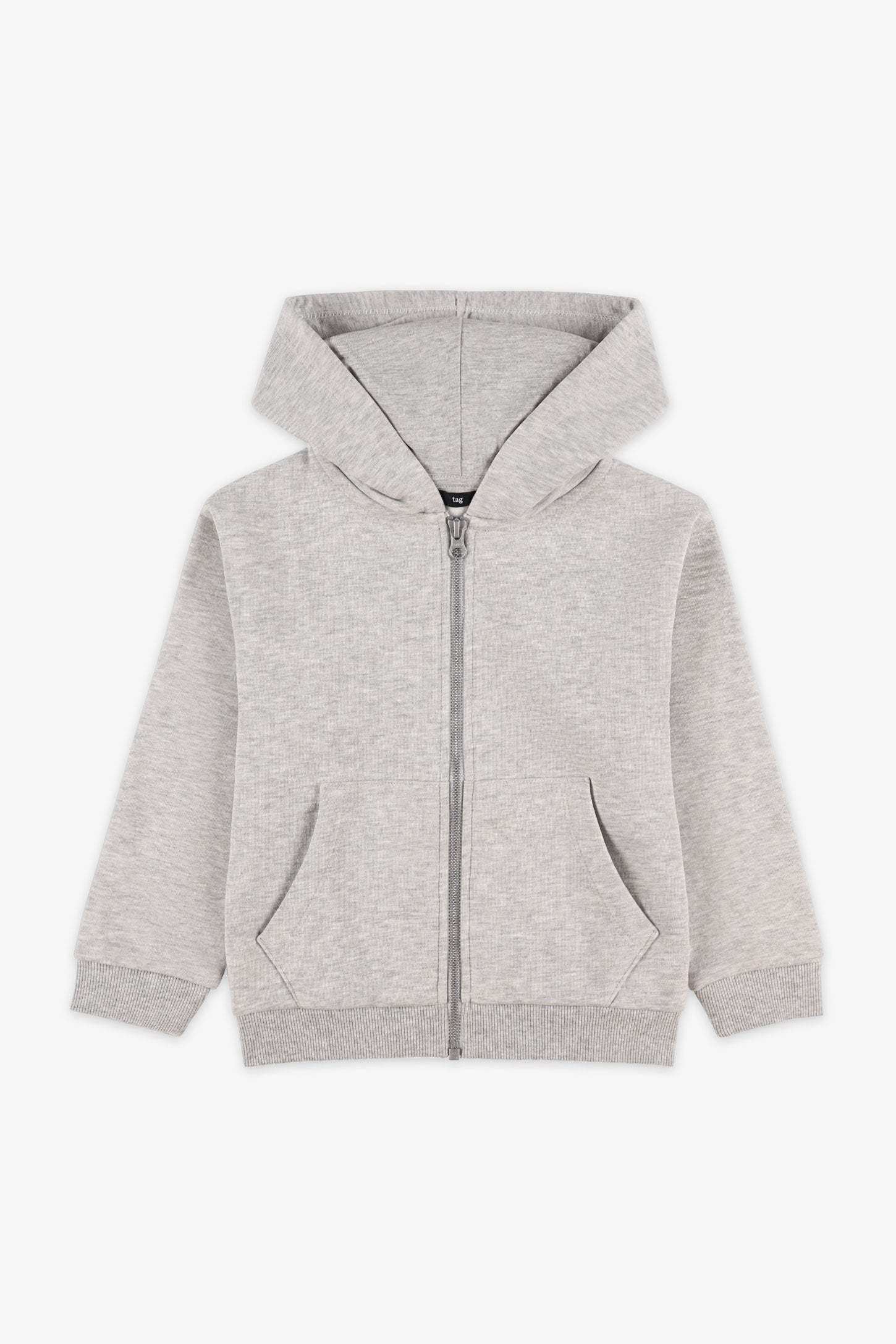 Veste à capuchon coton ouaté - Enfant fille && GRIS MIXTE