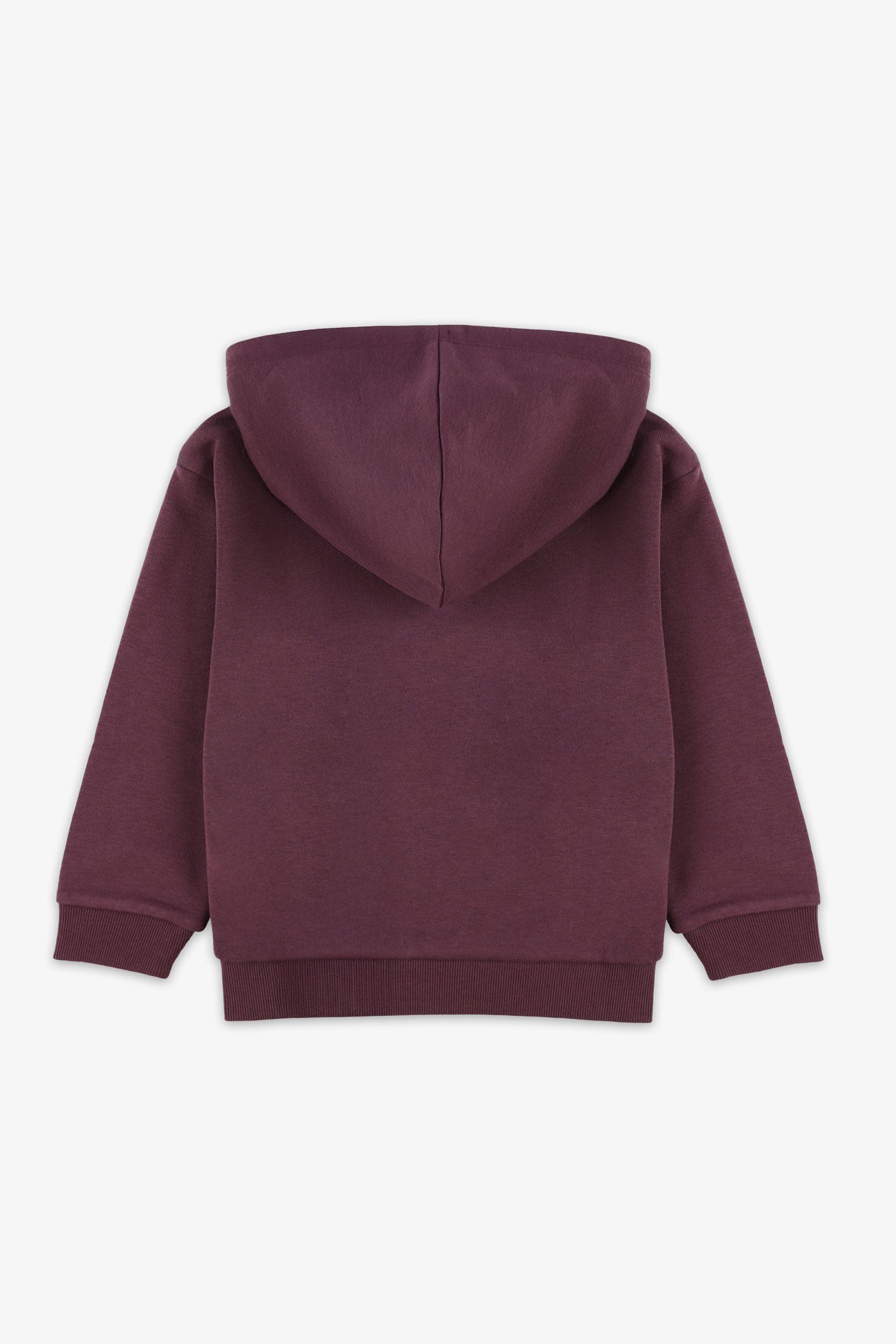Veste à capuchon coton ouaté - Enfant fille && AUBERGINE