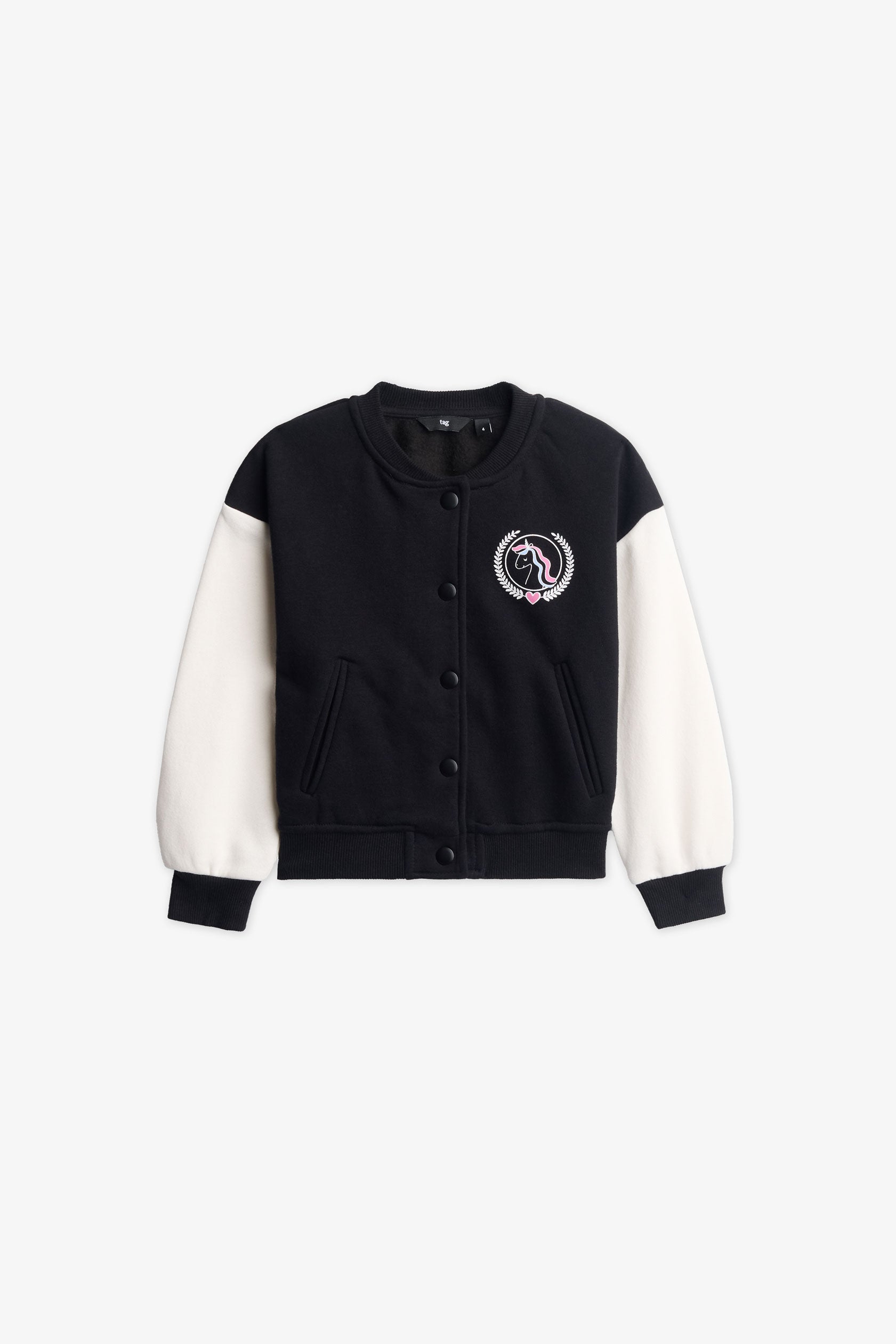 Veste baseball à boutons - Enfant fille && NOIR