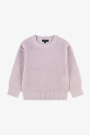 Chandail col rond tricot - Enfant fille && LILAS