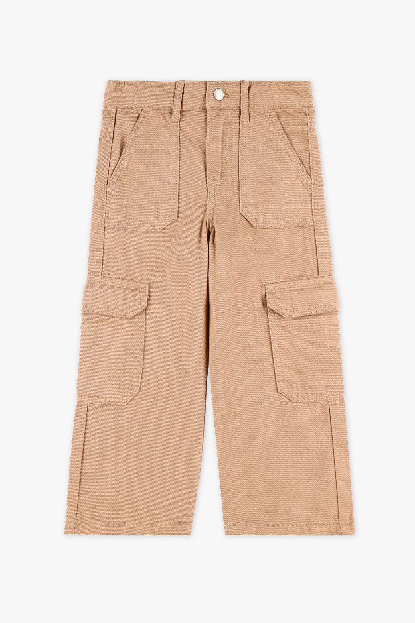 Jeans cargo - Enfant fille && BEIGE PALE