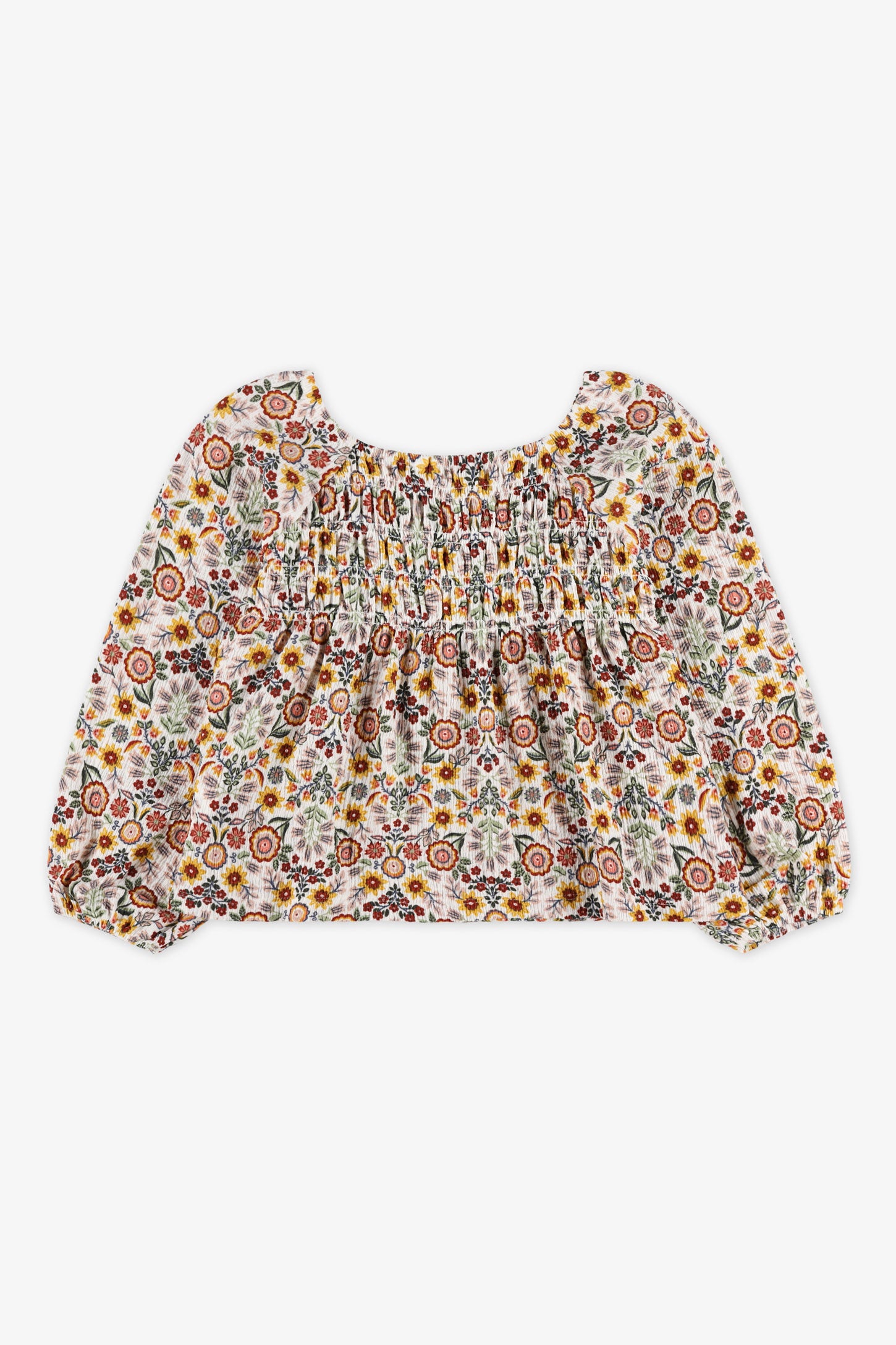 Chandail manches longues bouffantes - Enfant fille && BLANC CASSÉ/MULTI